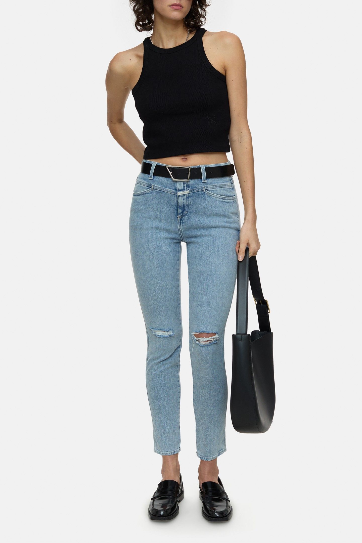 SKINNY PUSHER JEANS MID BLUE 1