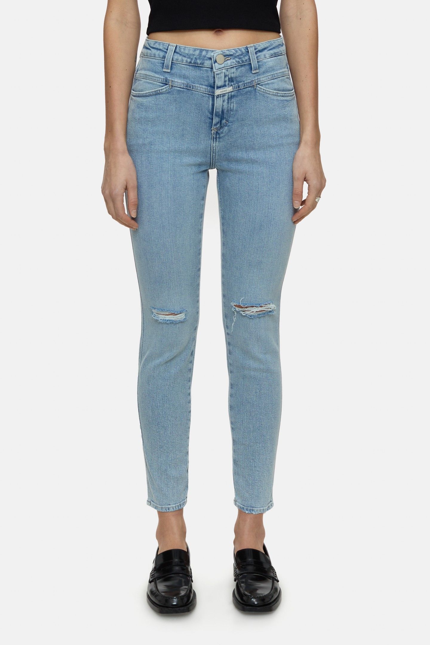 SKINNY PUSHER JEANS MID BLUE 2