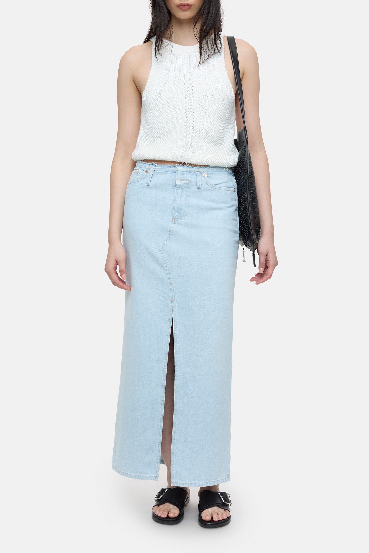 LONG 5-POCKET SKIRT LIGHT BLUE 1