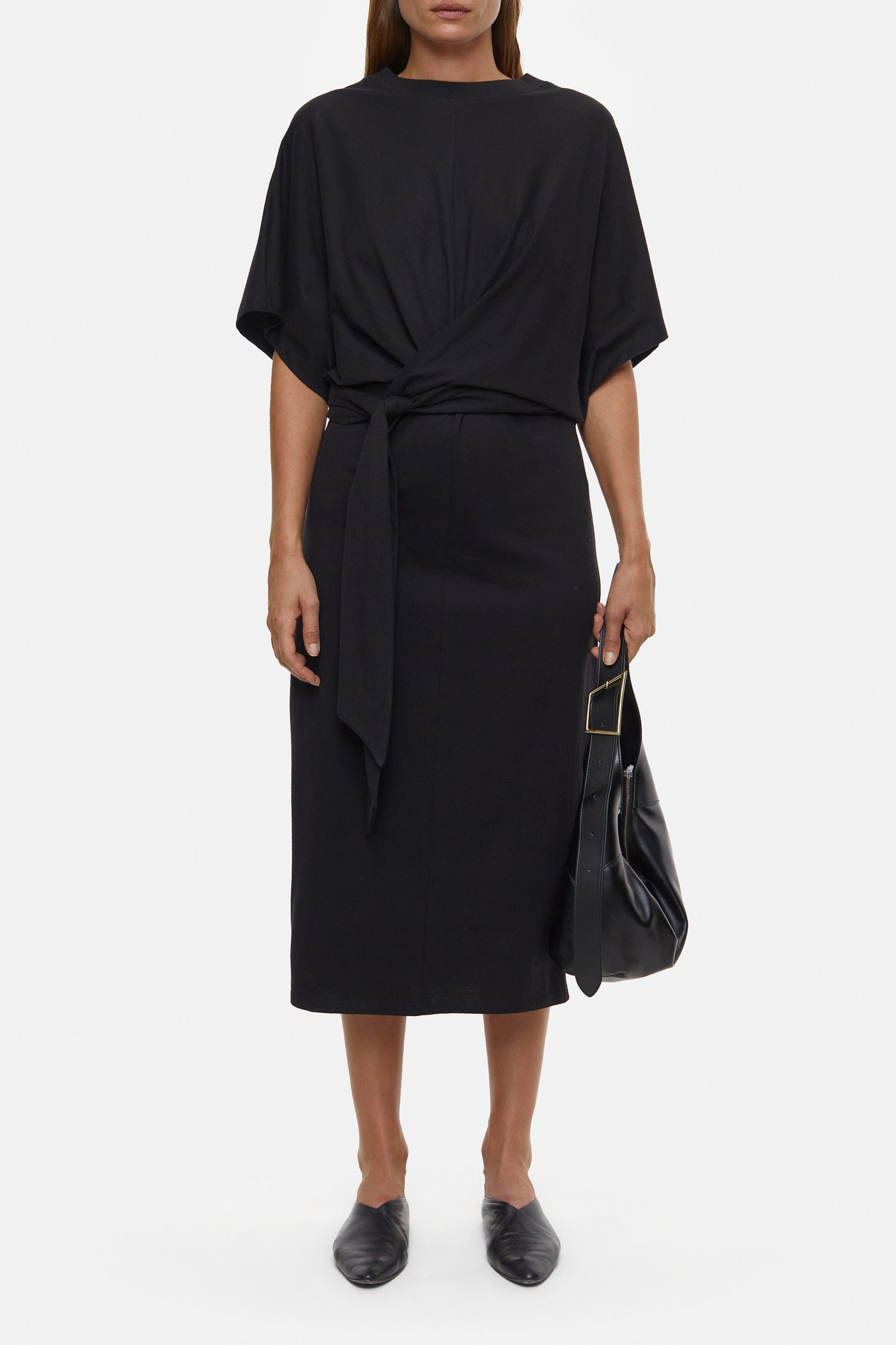 WRAP DRESS BLACK 1