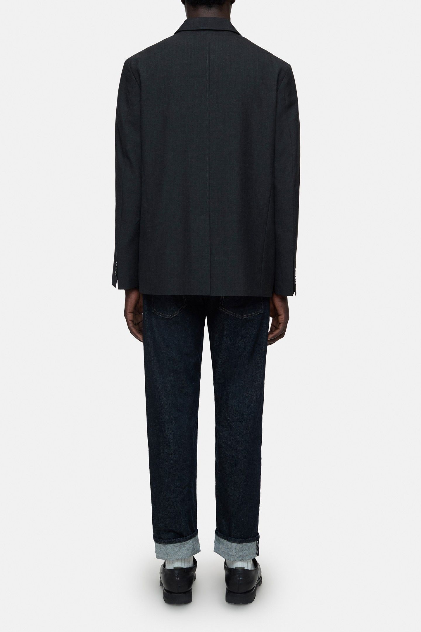 SINGLE BREASTED BLAZER ANTHRACITE MELANGE 3