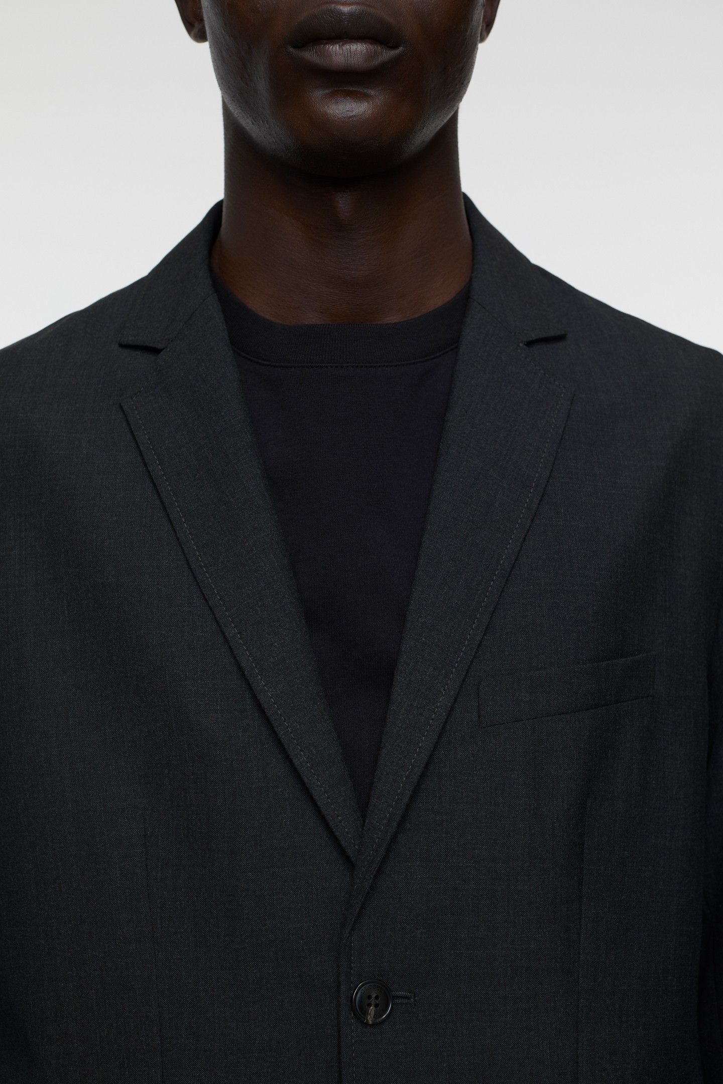 SINGLE BREASTED BLAZER ANTHRACITE MELANGE 5
