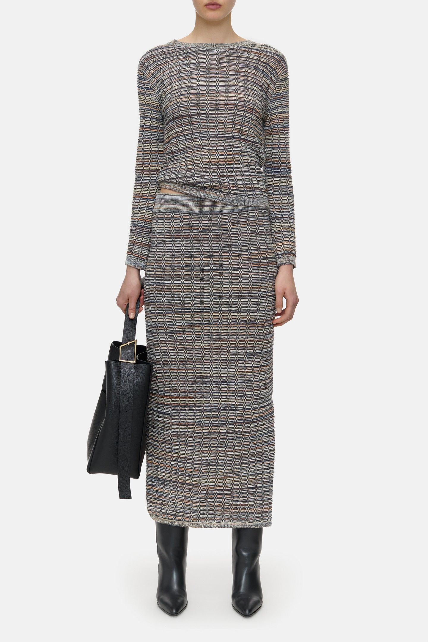 SLIM TUBE SKIRT HERITAGE GREY 2