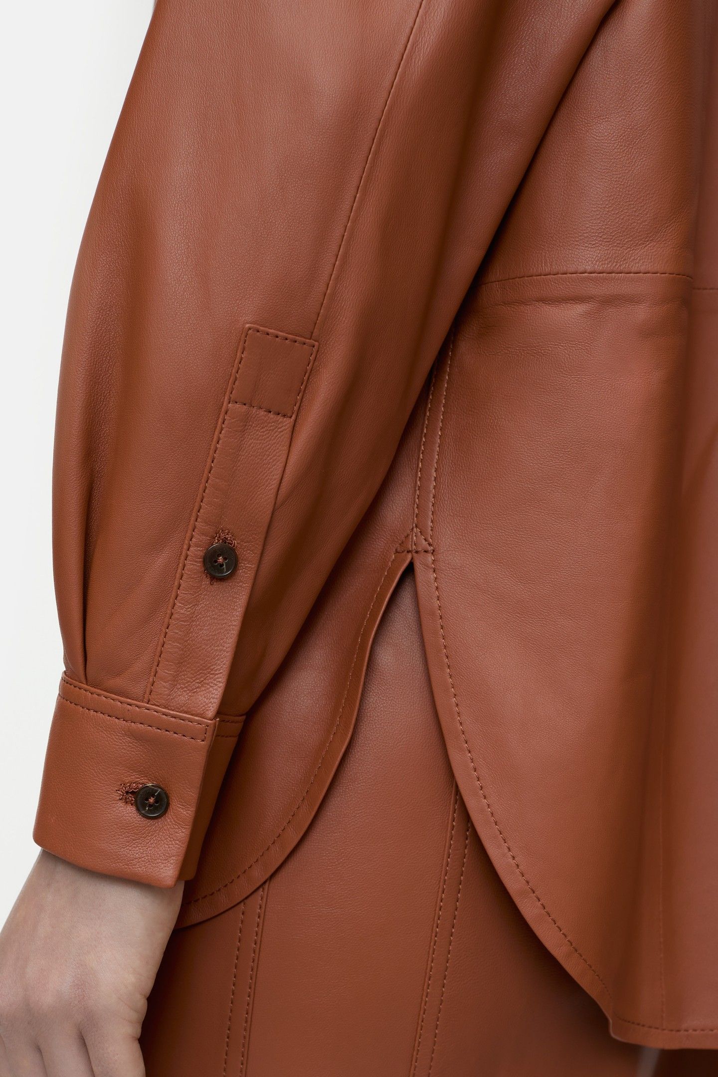 LEATHER SHIRT & BLOUSES FERRO BROWN 6