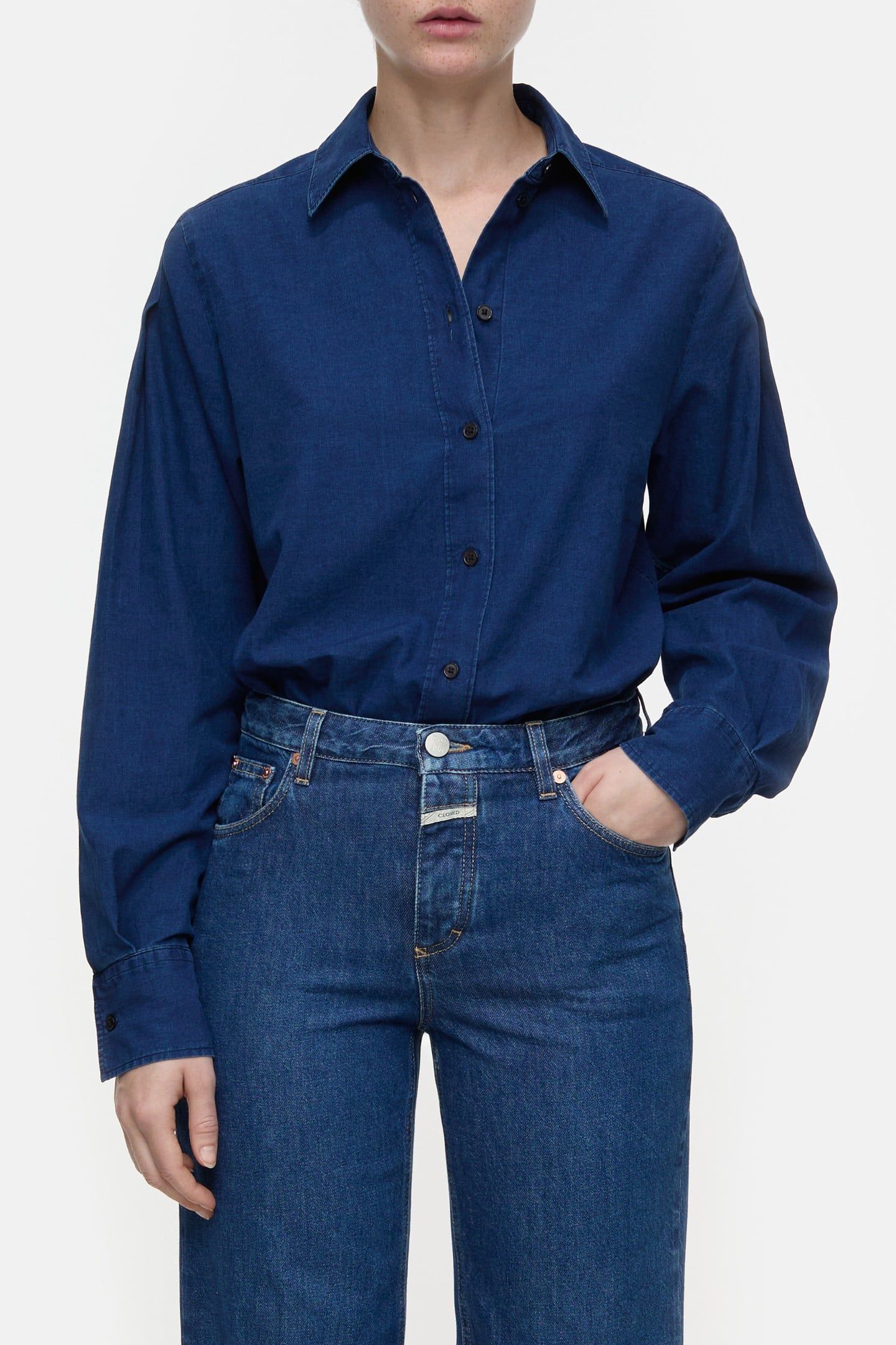 FITTED SHIRT & BLOUSES DARK BLUE 1