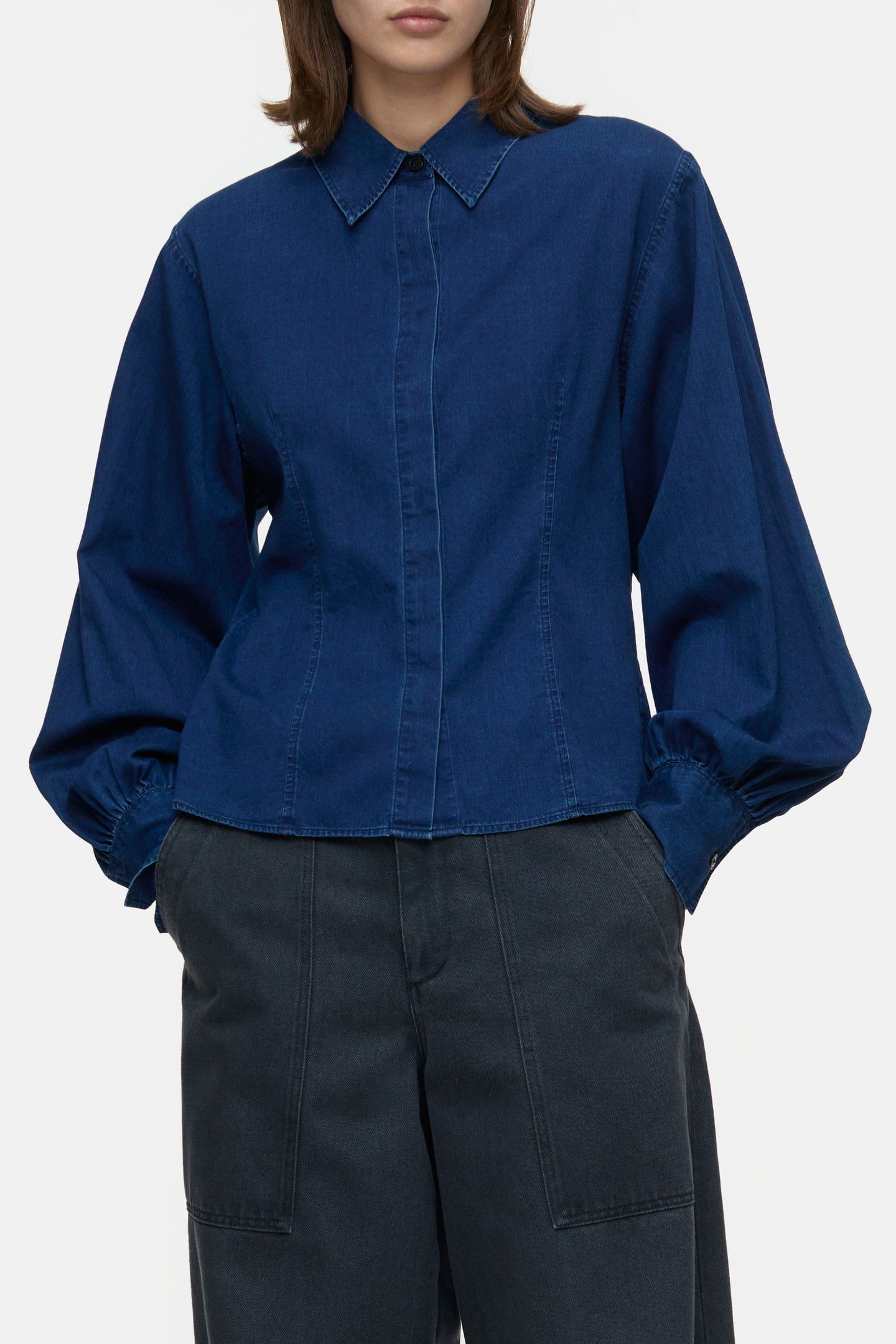 FITTED SHIRT & BLOUSES DARK BLUE 2