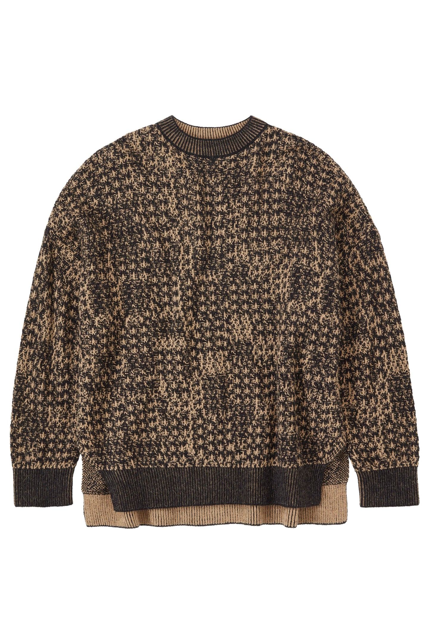 CREW NECK LONG SLEEVE KNITS BISCOTTI BROWN 3