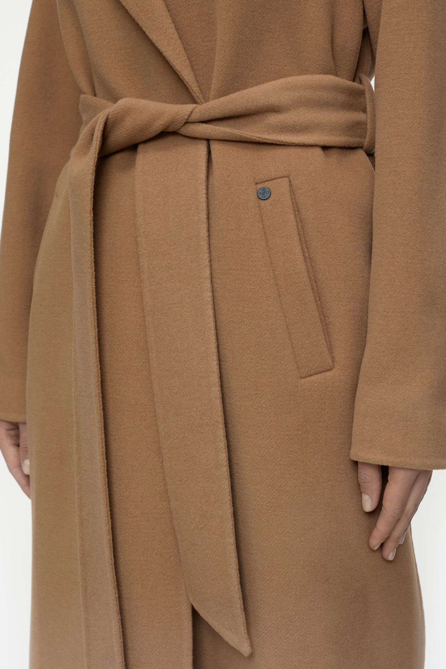 WRAP COAT JACKET BISCOTTI BROWN 5