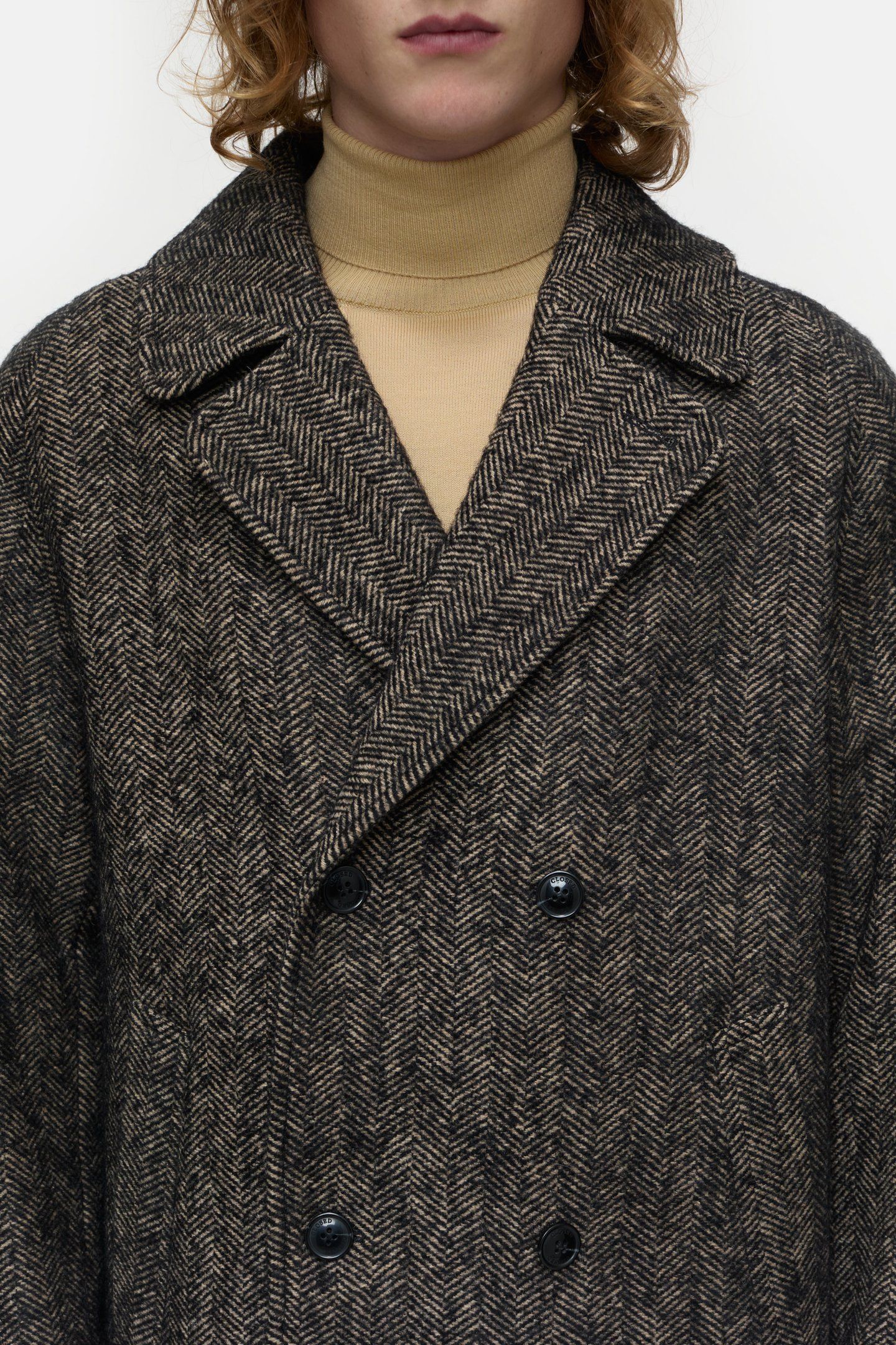 DOUBLE BREASTED COAT JACKET BLACK 4