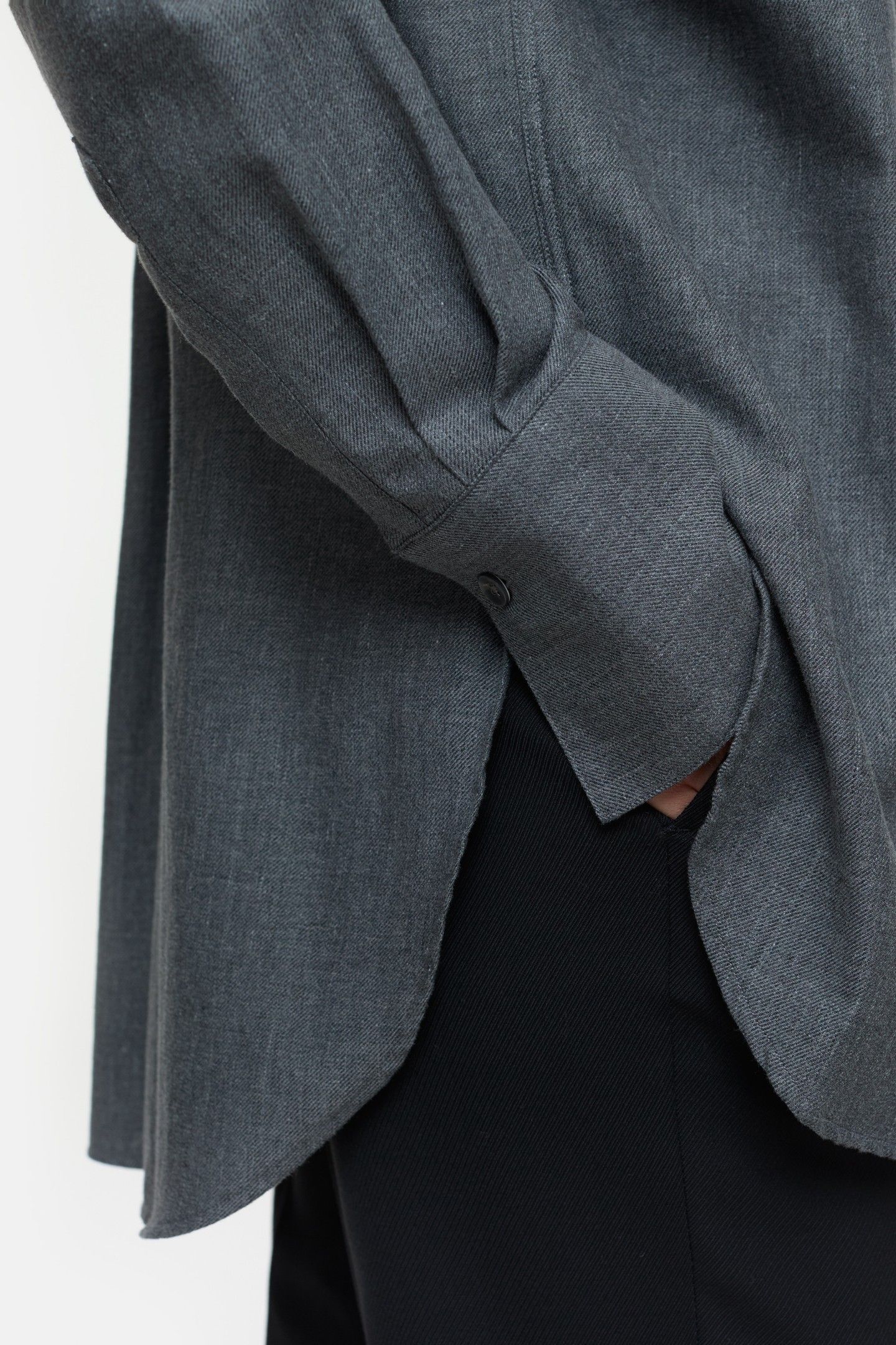 OVERSIZED SHIRT WITH POCKET SHIRTS & BLOUSES DARK GREY MELAN 4