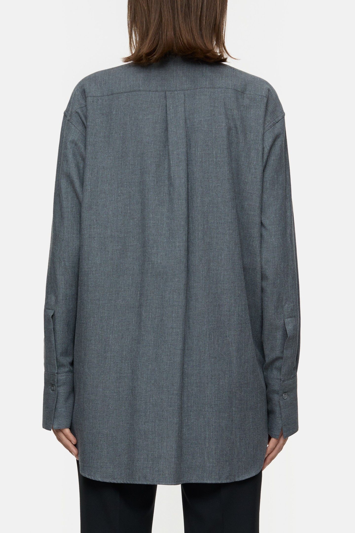 OVERSIZED SHIRT WITH POCKET SHIRTS & BLOUSES DARK GREY MELAN 2