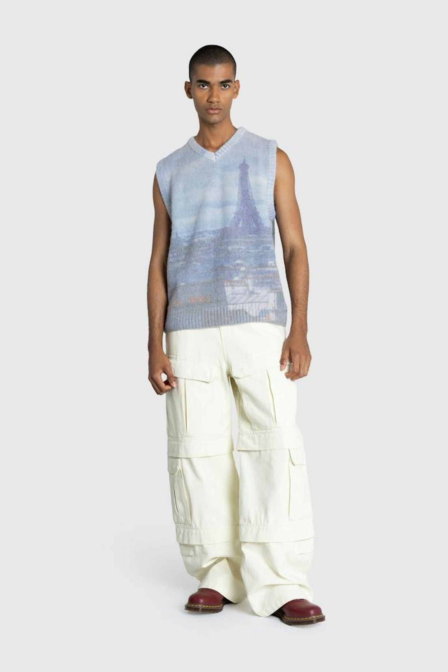 HIGHSNOBIETY – PARIS CITYSCAPE SWEATER VEST MULTI 2