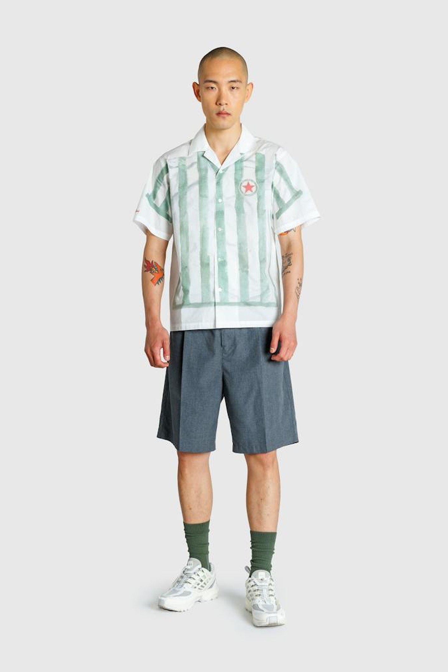 RED STAR X  HIGHSNOBIETY – FOOTBALL KIT SHIRT WHITE/GREEN 2