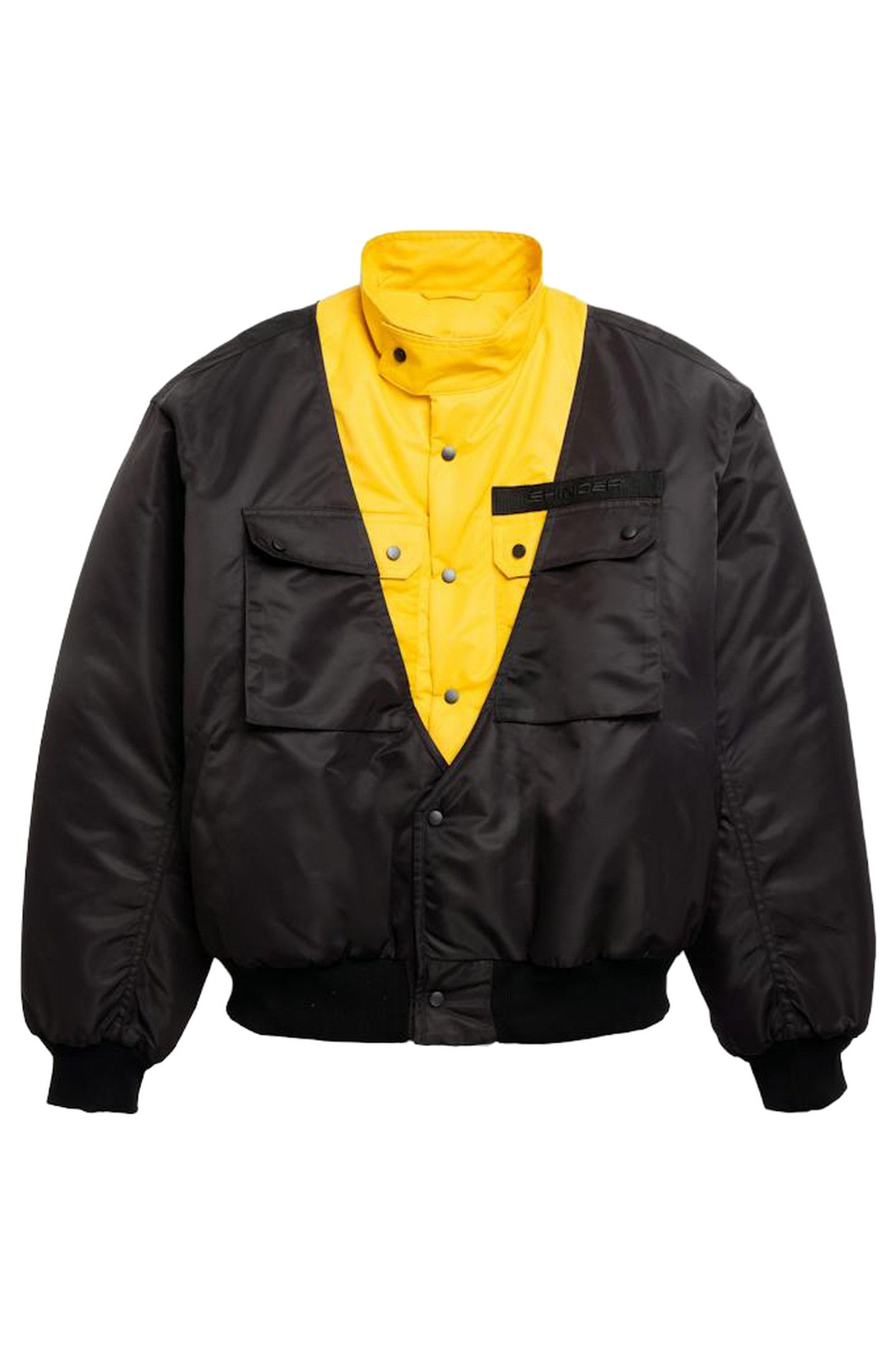 OLLY SHINDER – HYBRID WORLD SERVICE BOMBER JACKET BLACK 1