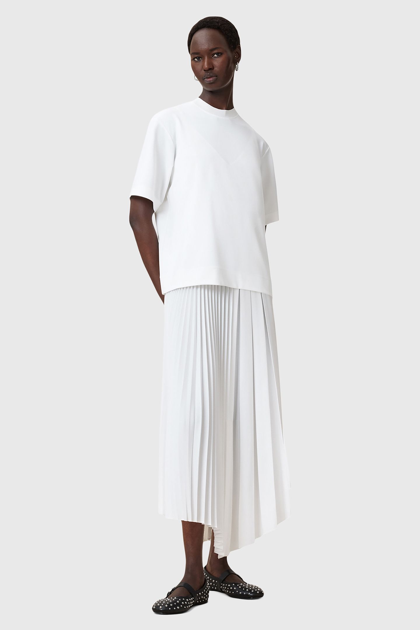 JAX TEE DRESS CHALK WHITE 1