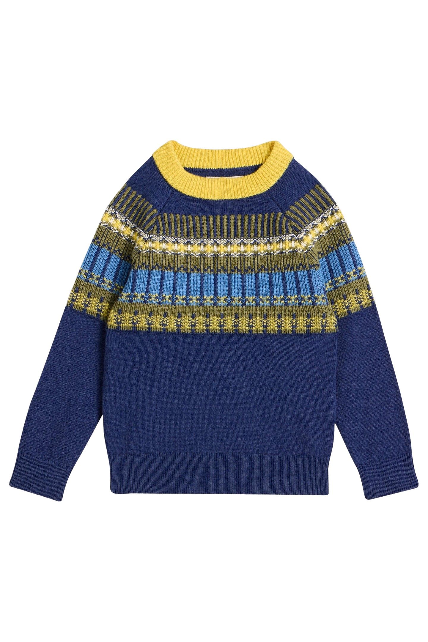 FAIRISLE YOKE JUMPER DARK NAVY 2