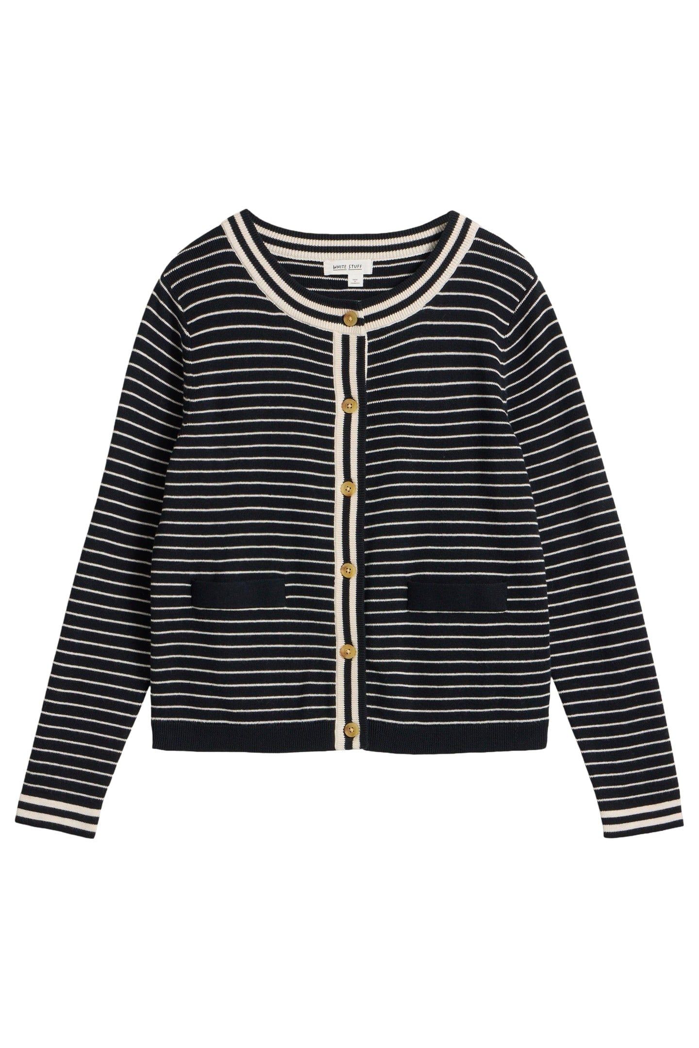CHARLOTTE STRIPE CARDI BLACK MULTI 3
