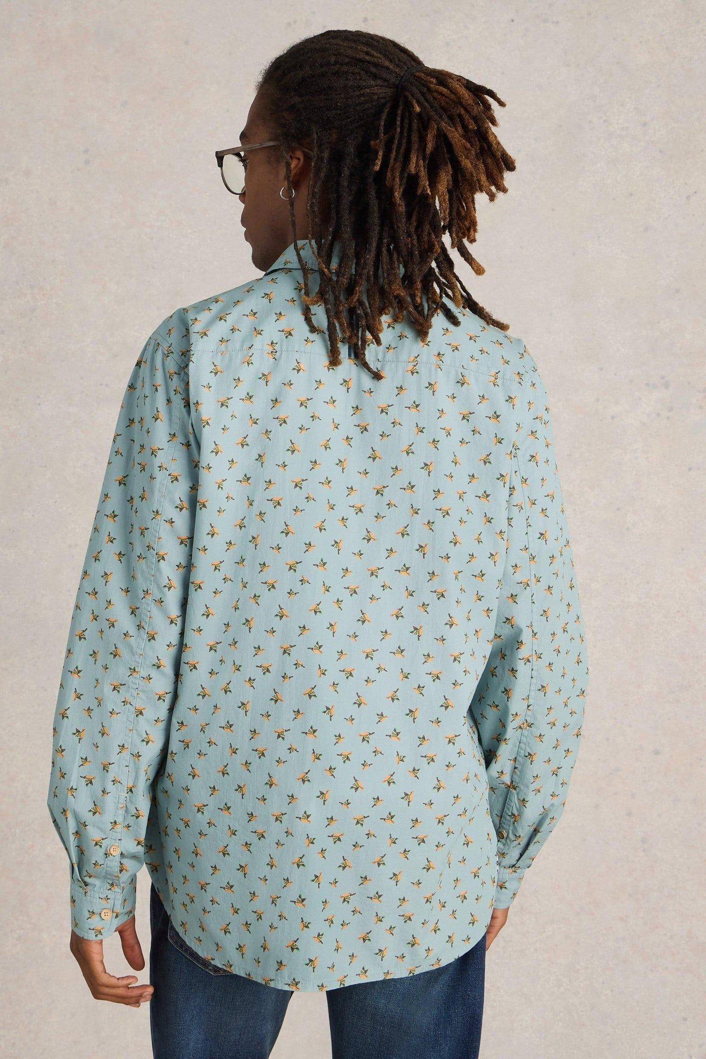 ORIGAMI PRINTED SHIRT BLUE PRINT 2