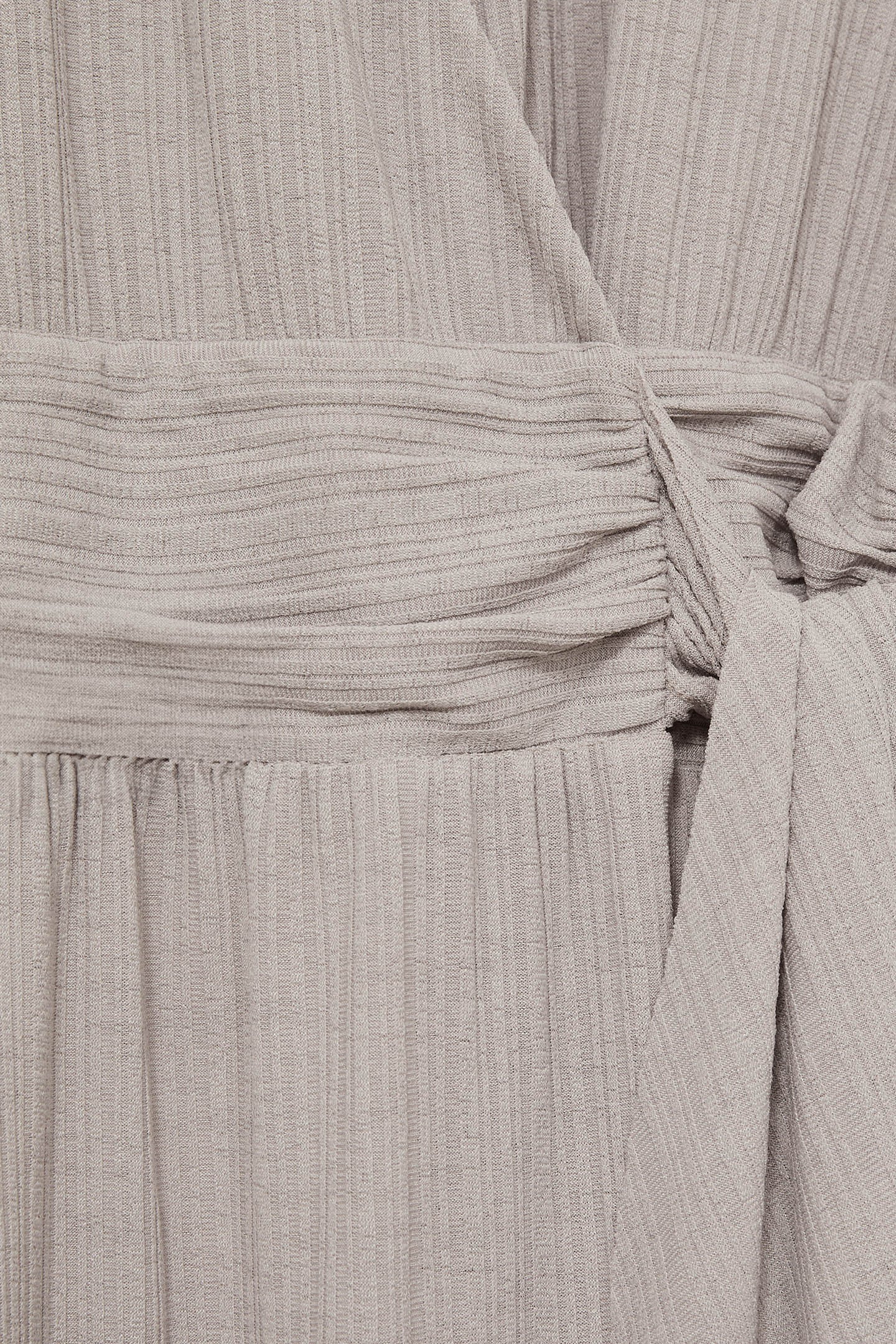 WRAP TIE MIDI JERSEY DRESS GREY 6