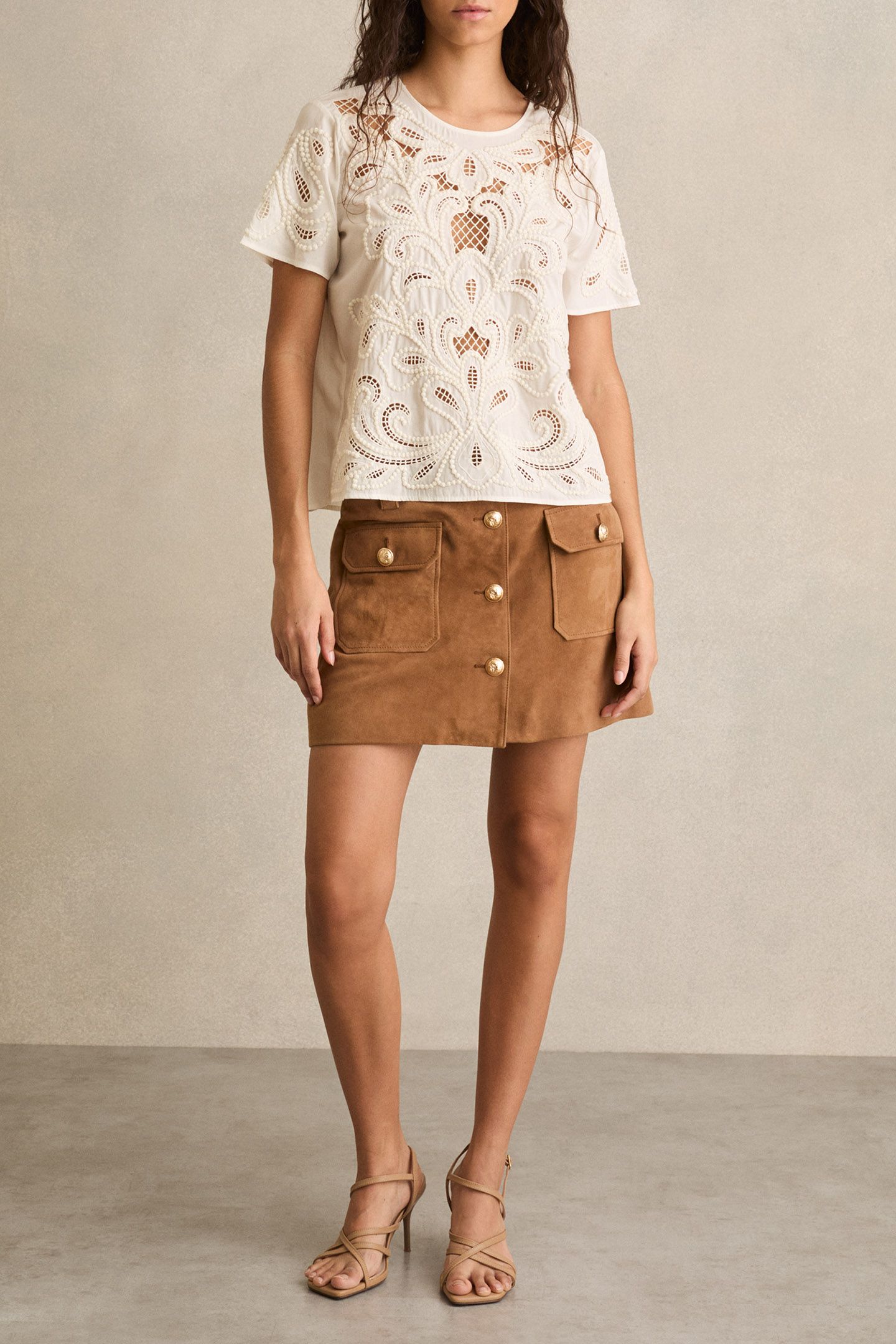 FLORAL CUT OUT TOP IVORY 3