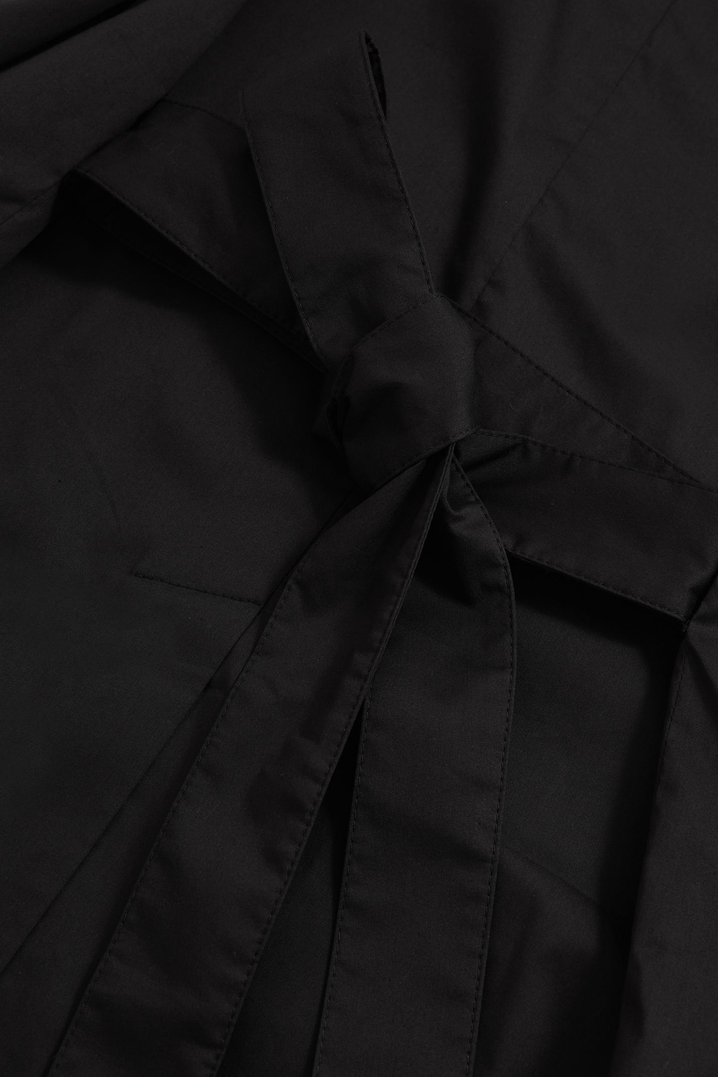 BELTED DB COTTON JACKET BLACK 7
