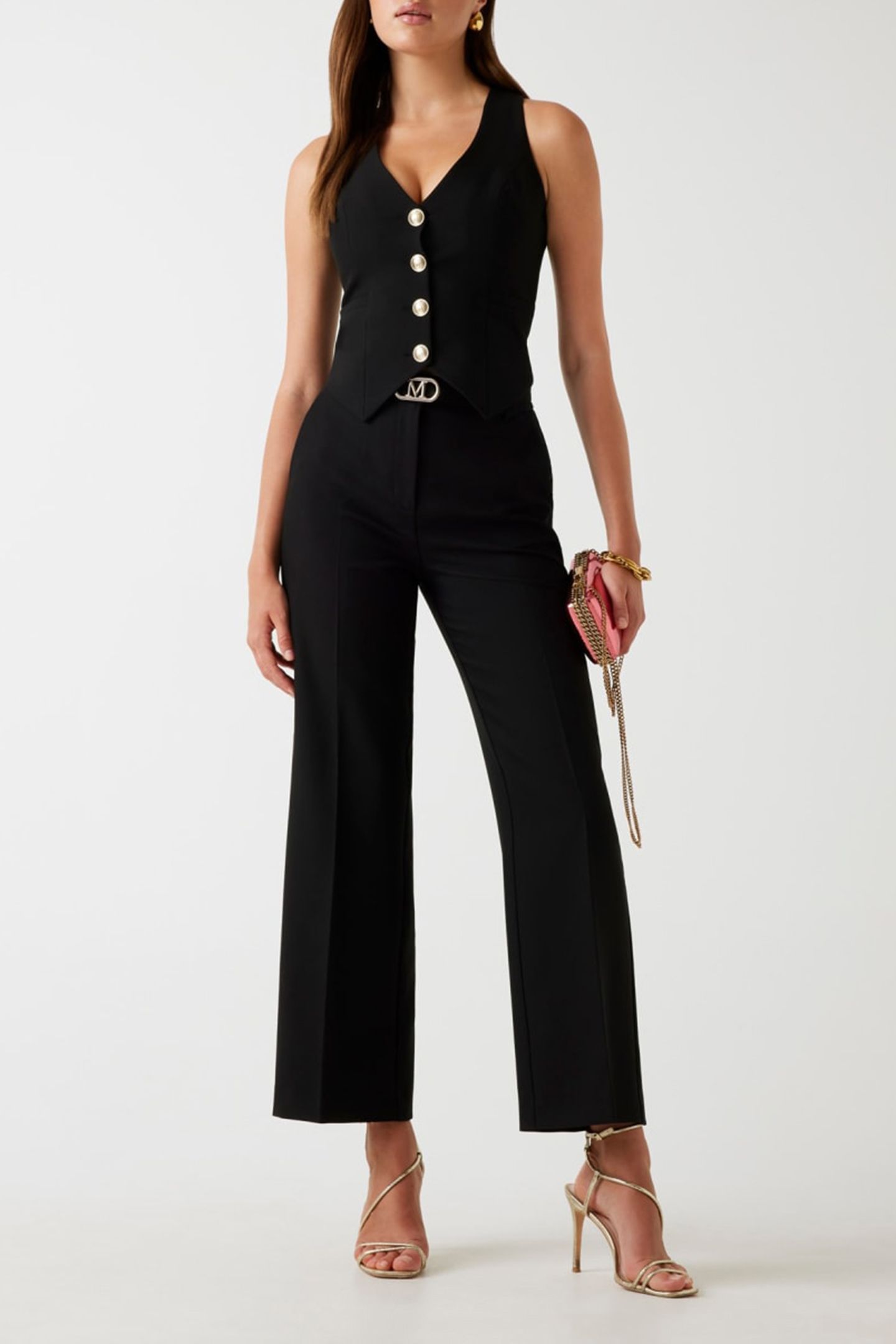 MARCIANO BY GUESS CELIA STRAIGHT PANT JET BLACK 2