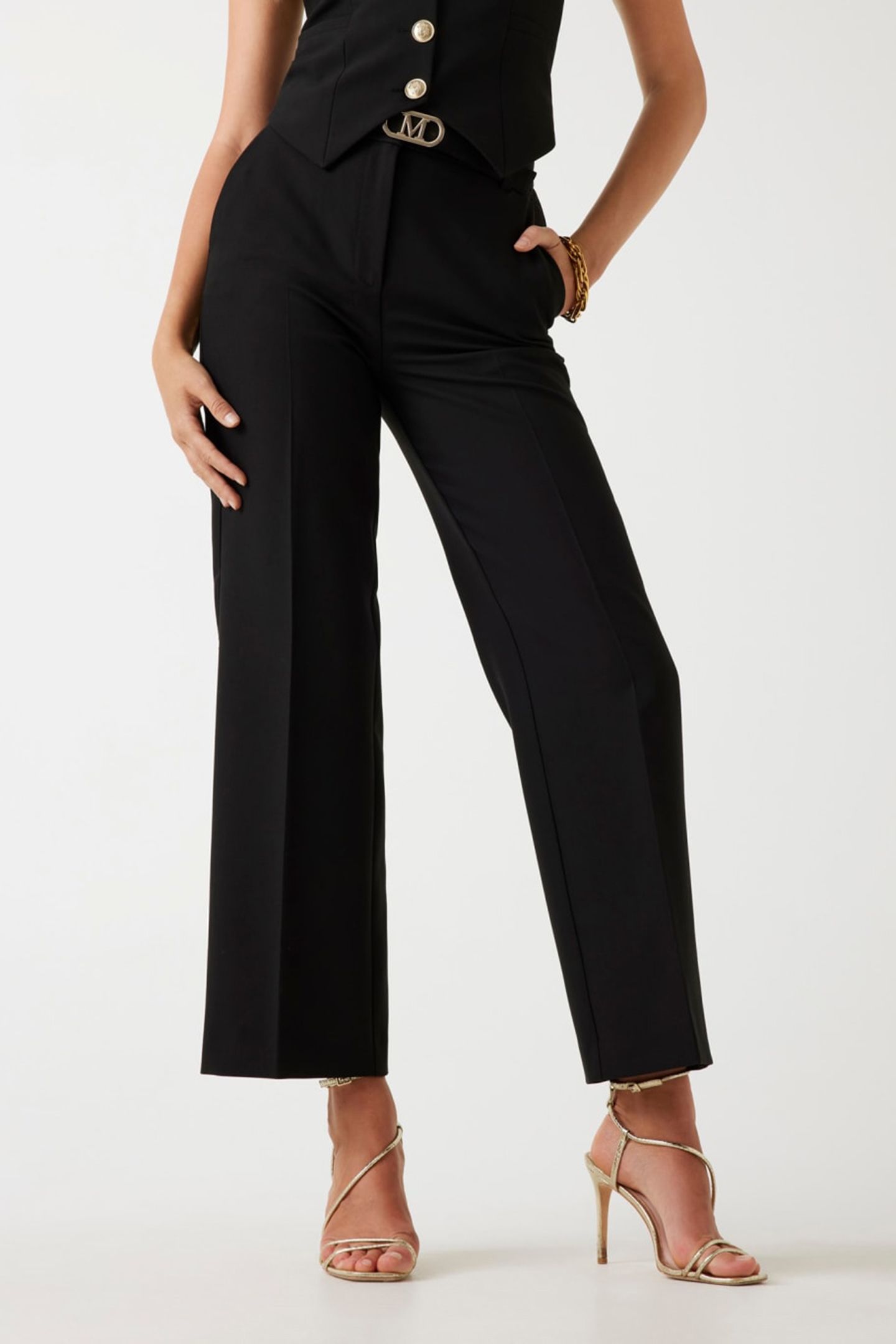 MARCIANO BY GUESS CELIA STRAIGHT PANT JET BLACK 1
