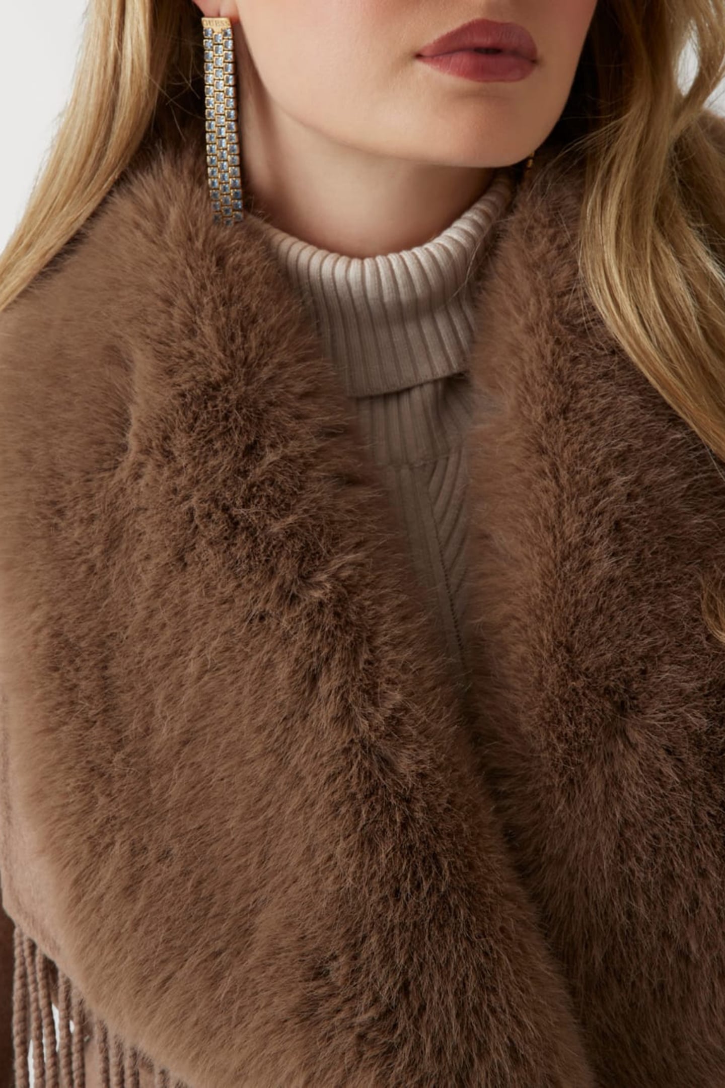 MARCIANO BY GUESS LILIANA COAT SILK TAUPE 10