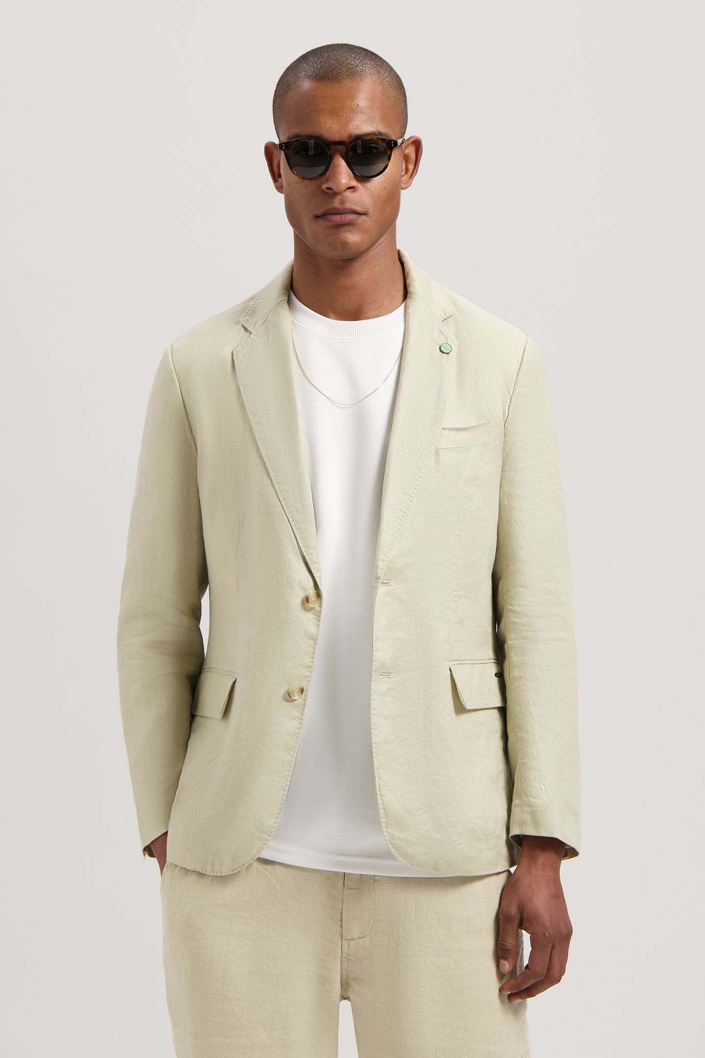 DS-CRIS LINEN TWILL BLAZER SAND 1