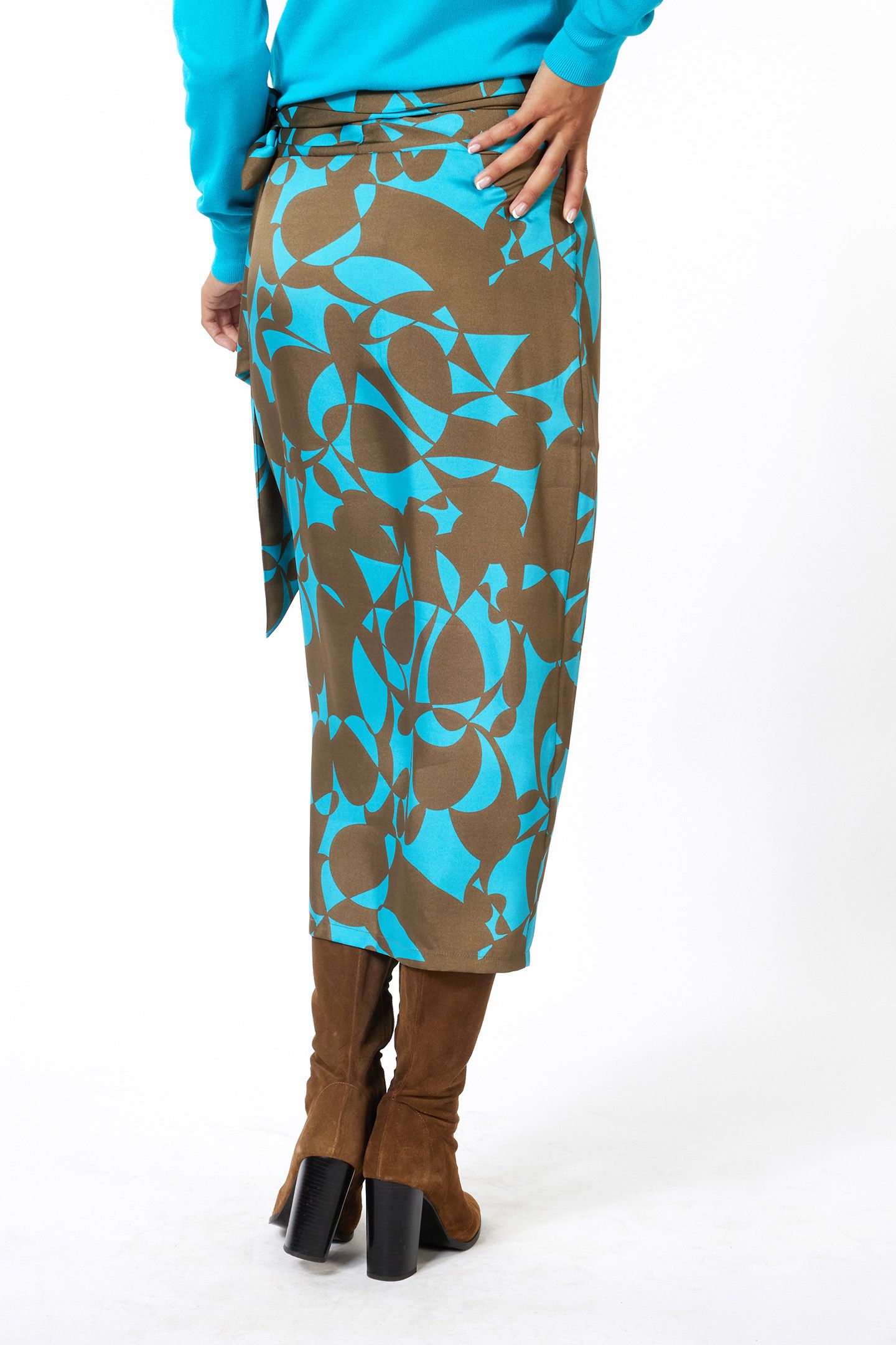 SKIRT WRAP OVER SATEEN EXPRESSIVE ROOTS PRINT 4