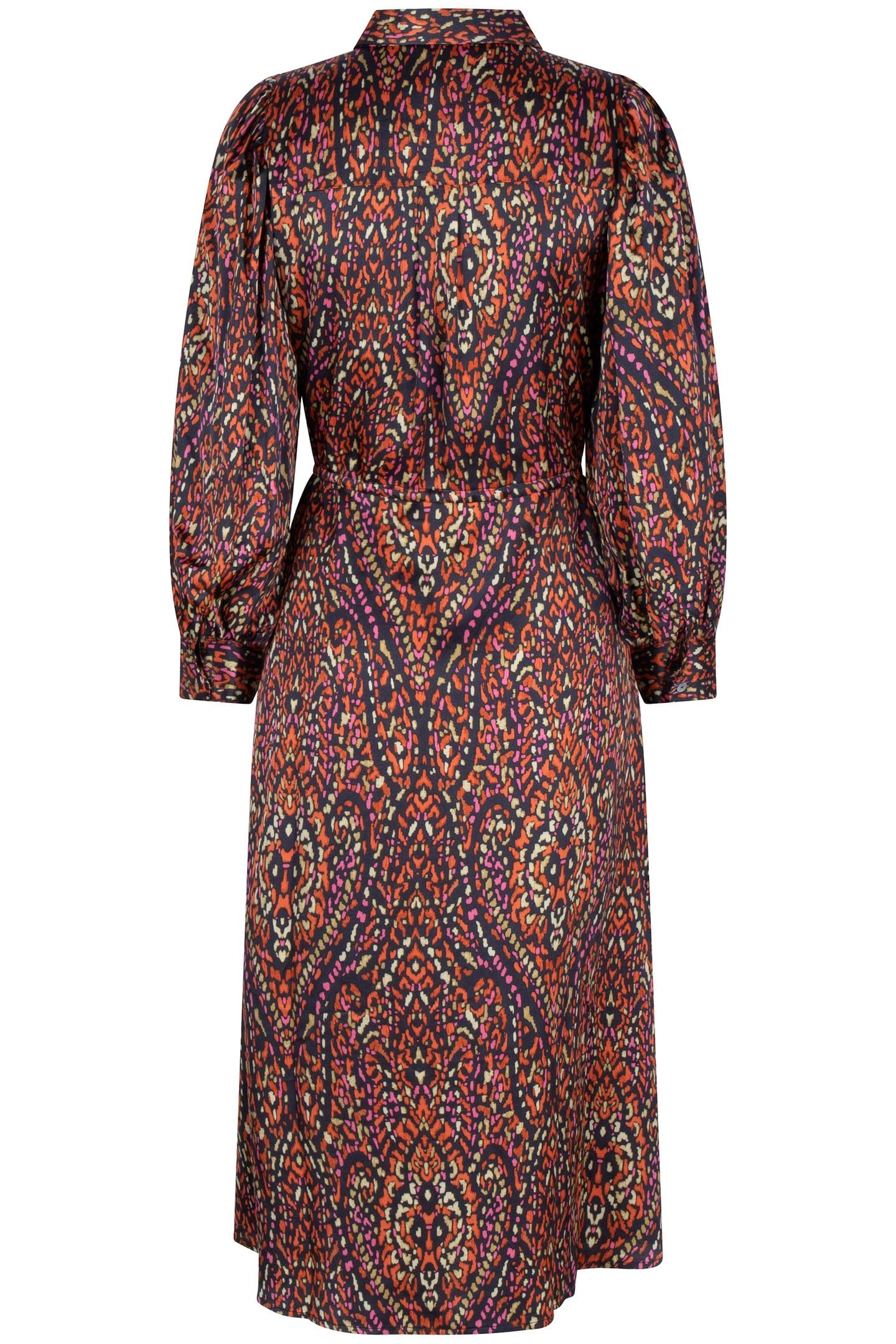 DRESS LONG SATEEN REWILDING PRINT 5