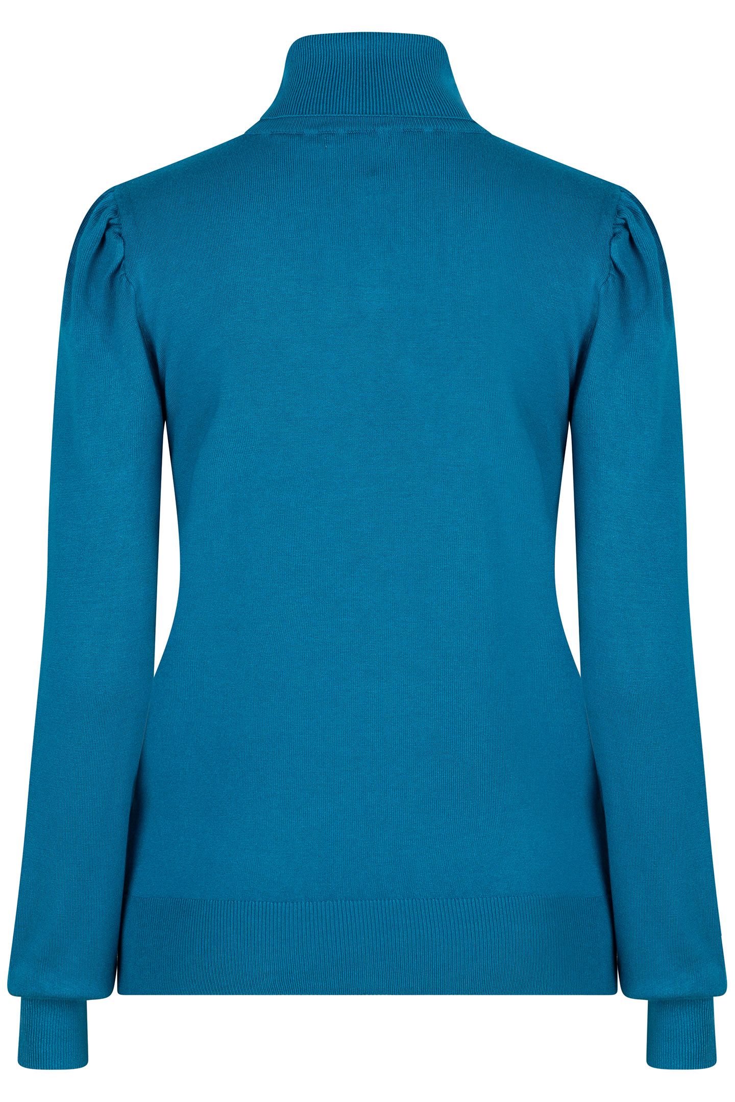 SWEATER FANCY DETAIL SHLDR BASIC KNIT PETROL 4
