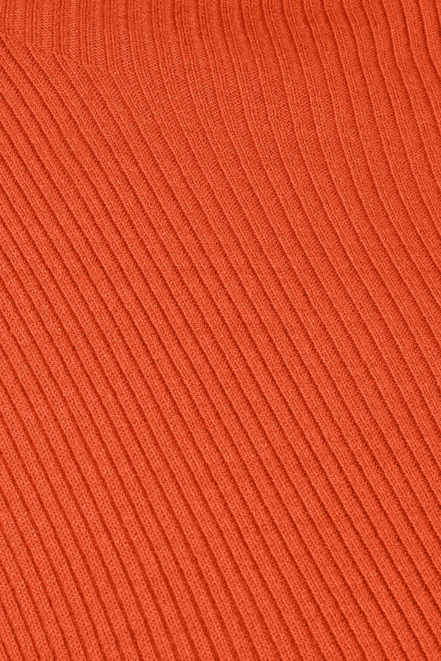 TOP RIB SLV/LSS BUTTONS COL ORANGE 3