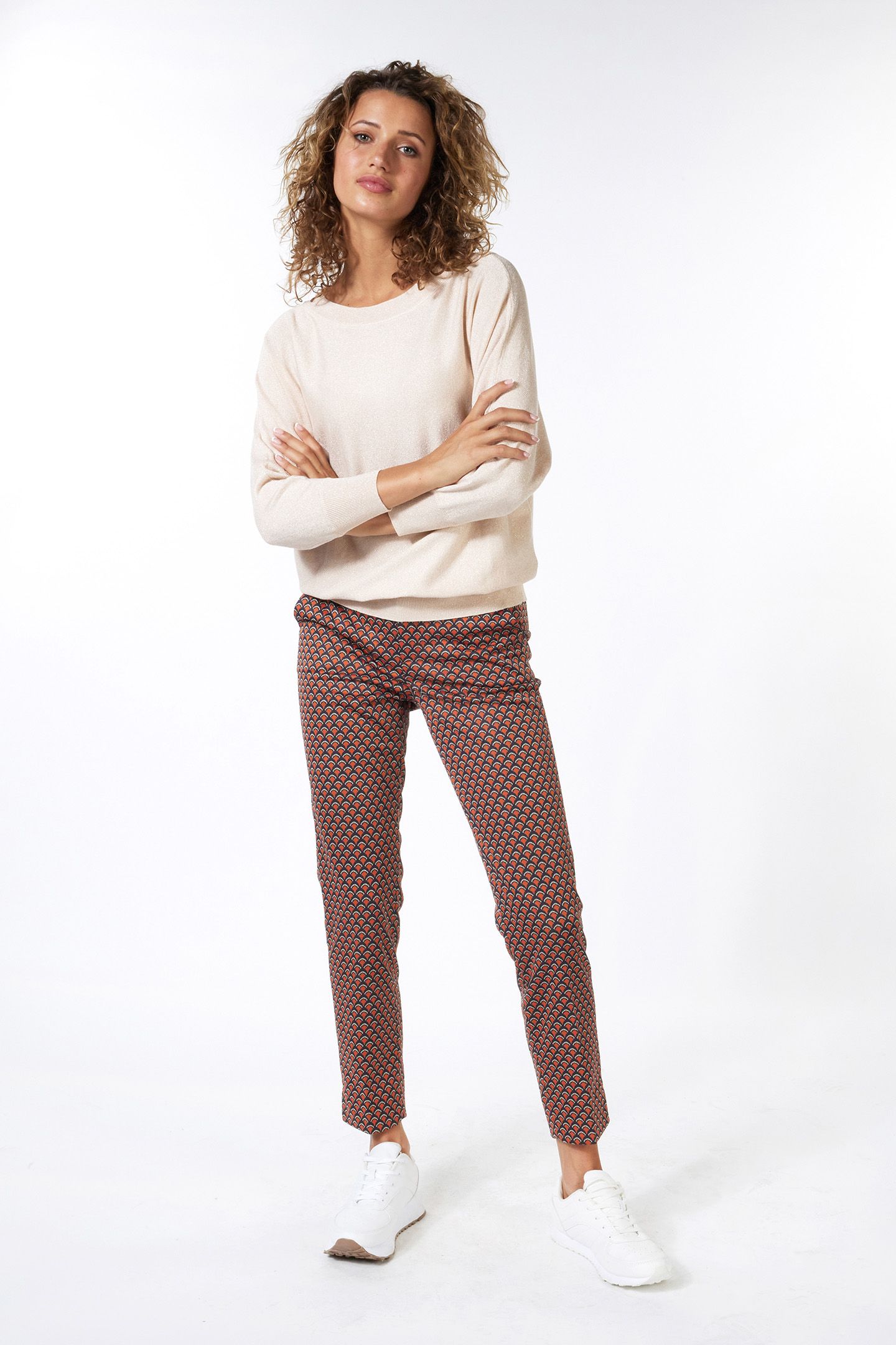 SWEATER BATWING LUREX LIGHT SAND 2