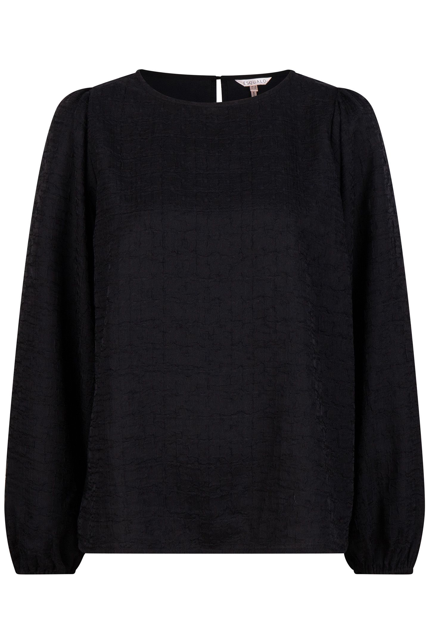 BLOUSE R-NECK BLACK 6