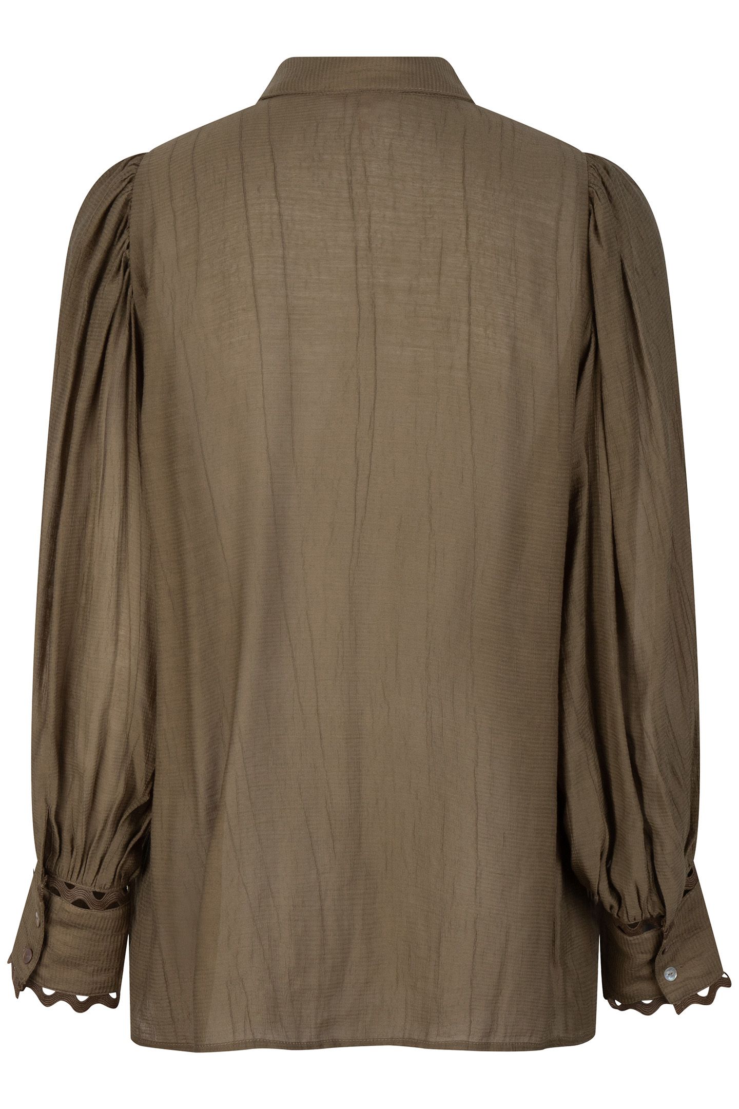 BLOUSE PUFF SLVE ARMY GREEN 7