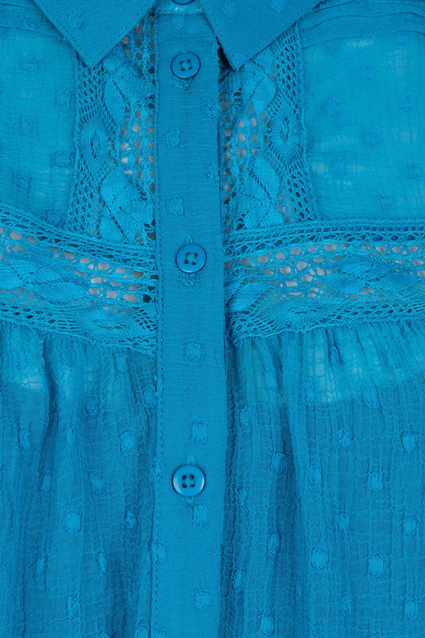 BLOUSE TAPES PLUMETIS PETROL 9
