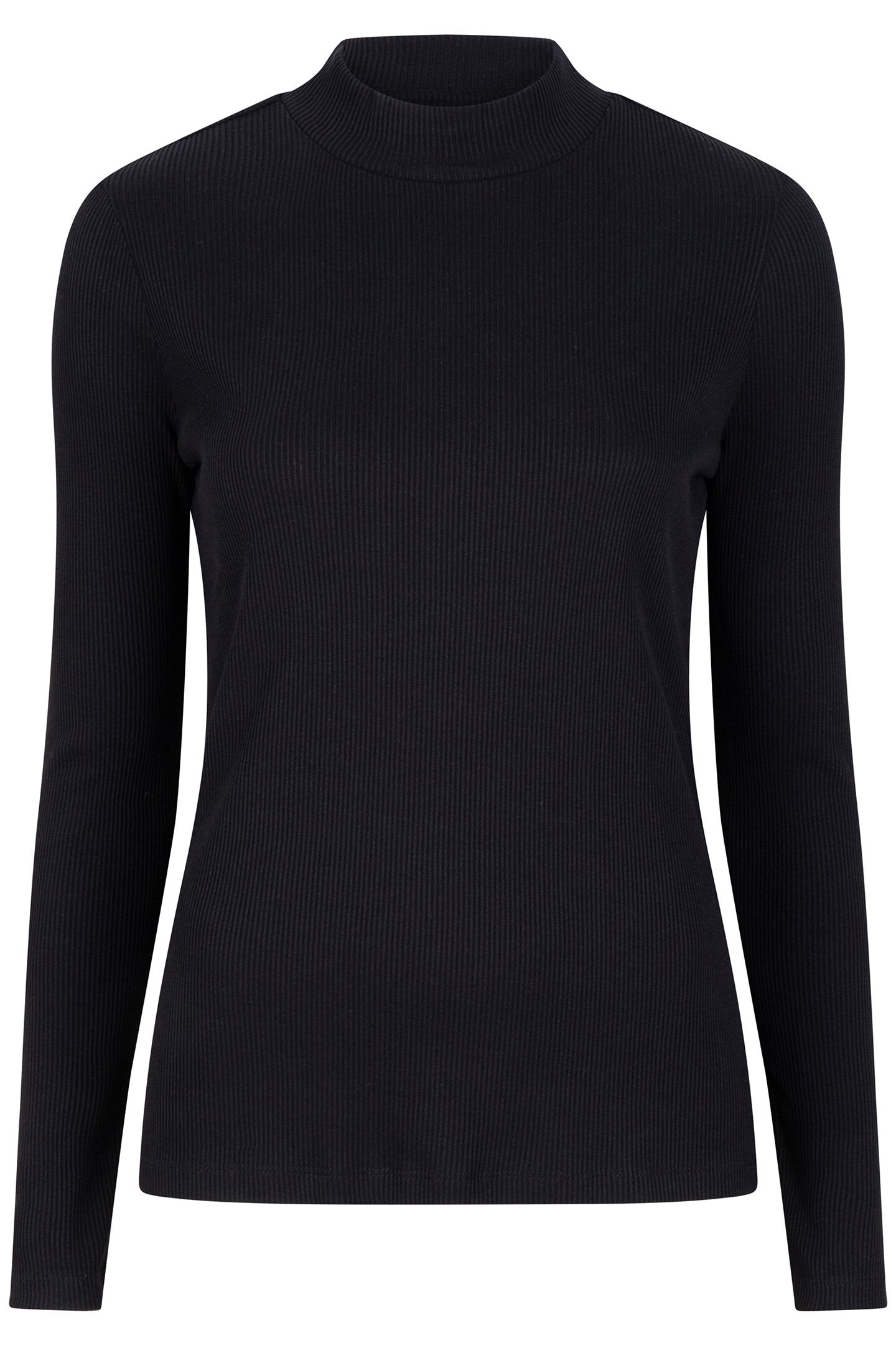 TOP RIB LONG SLVE BLACK 3