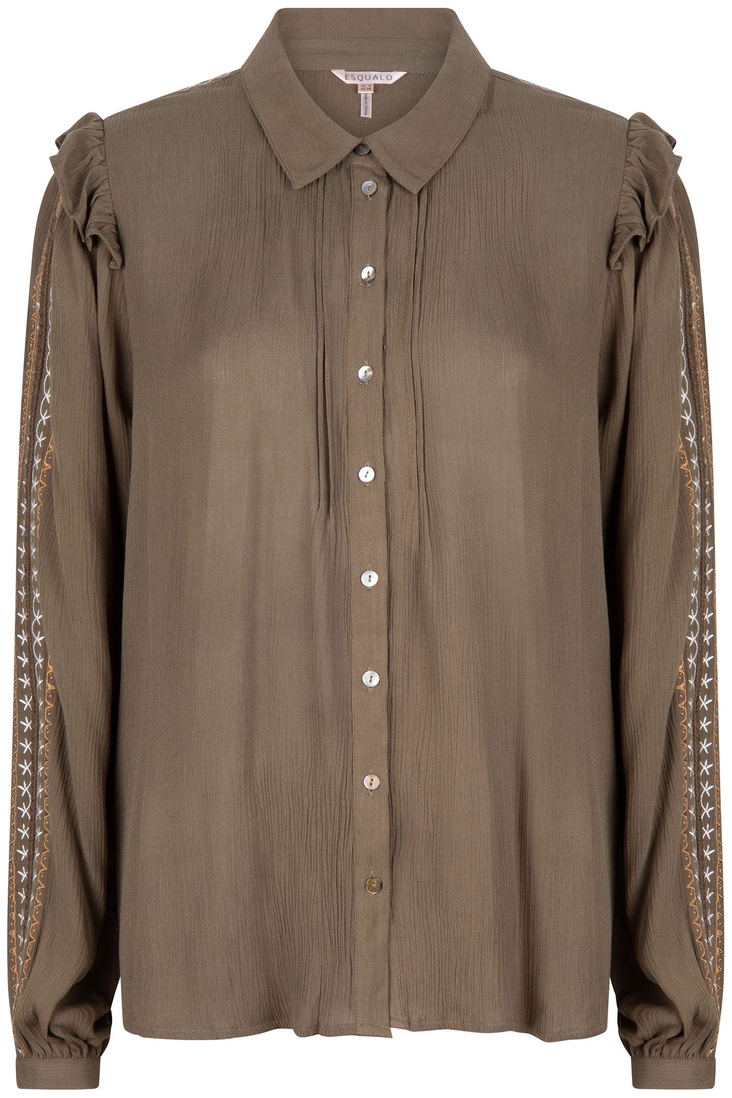 BLOUSE EMBROIDERY ARMY GREEN 3