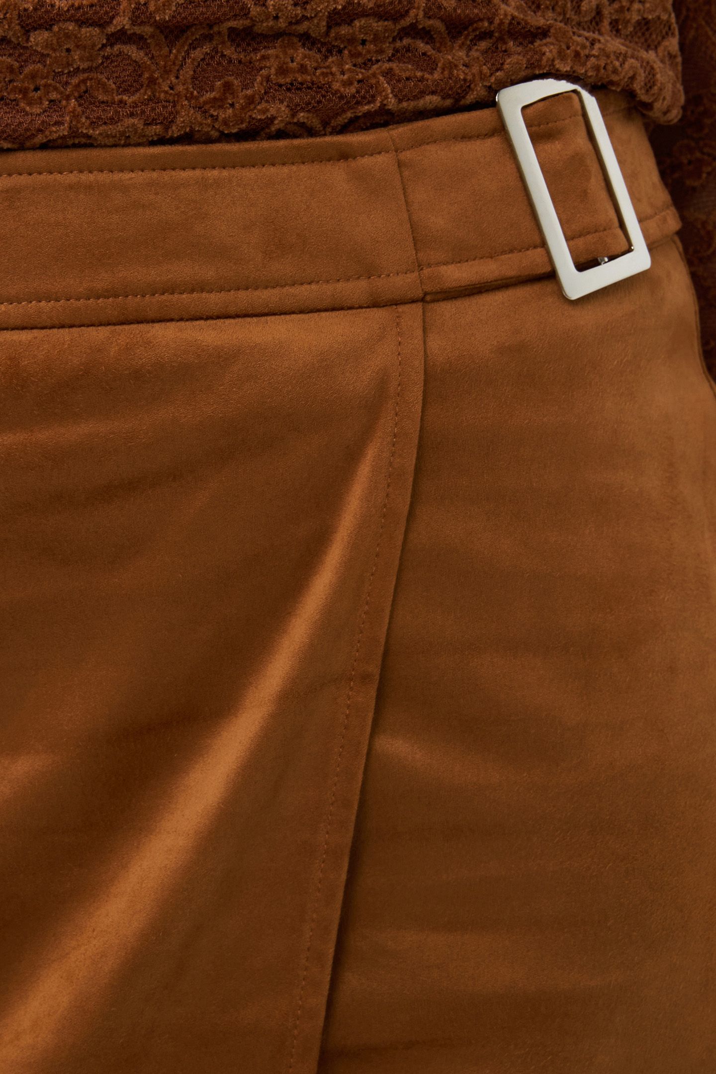 SKIRT OVERLAP SUEDINE CAMEL 9