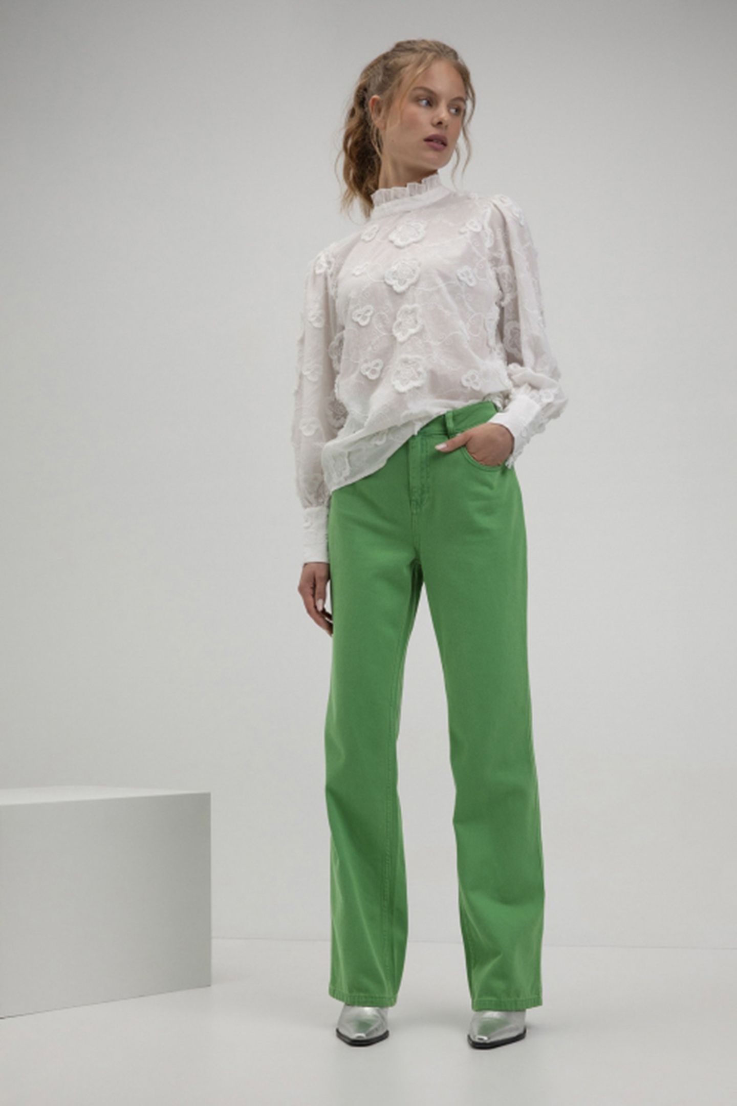 SERGE PANTS PARROT GREEN 2