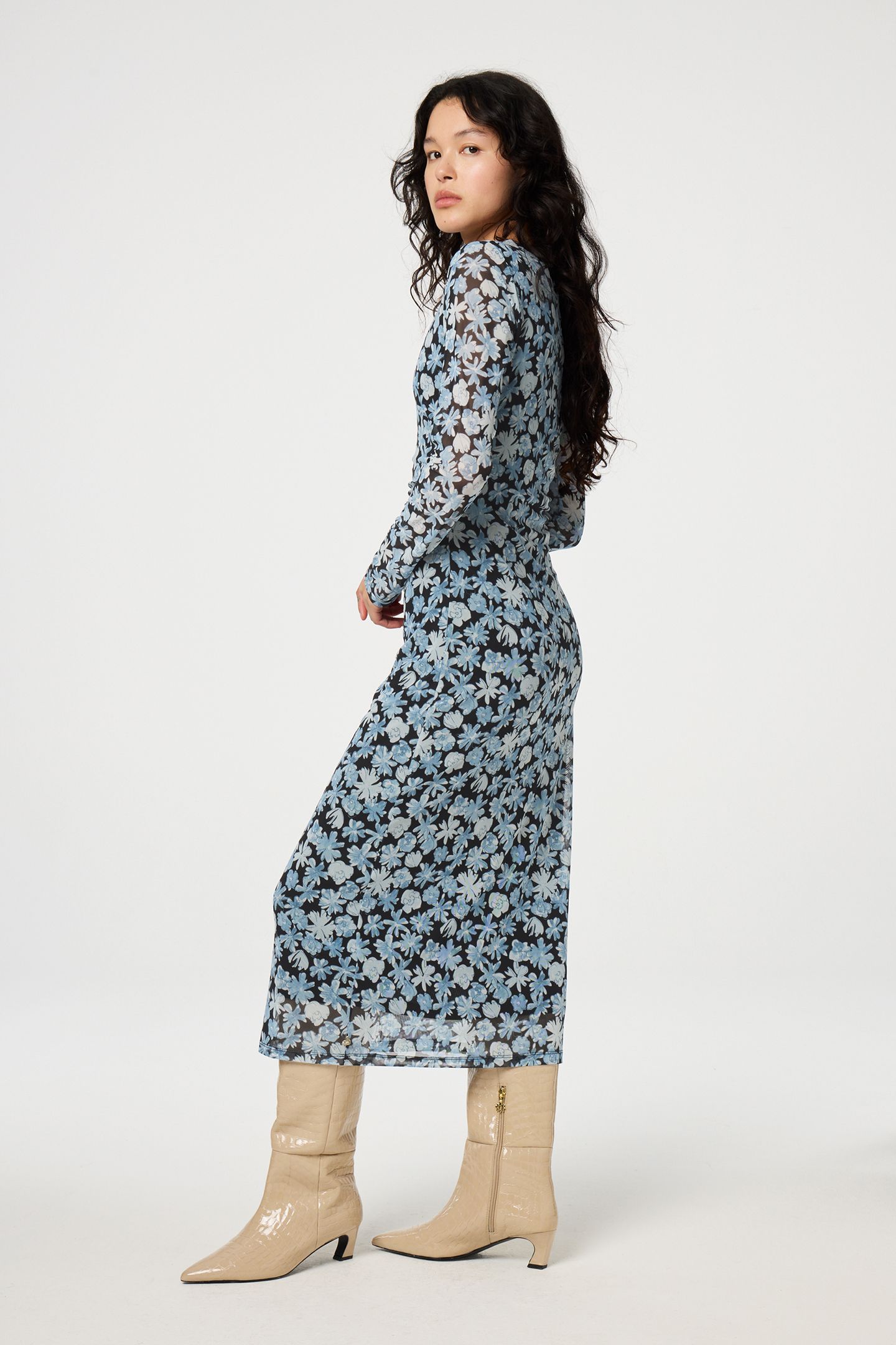 ZILA DRESS BLACK/BRIGHT BLUE 2