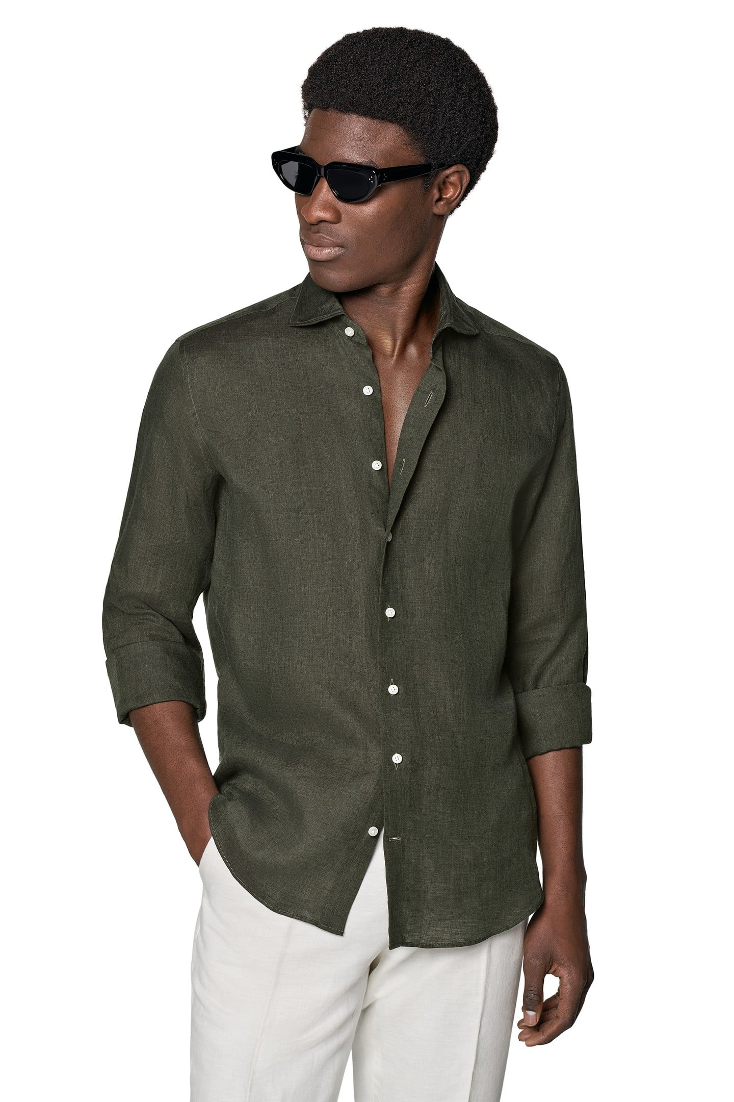 PURE LINEN GREEN 1