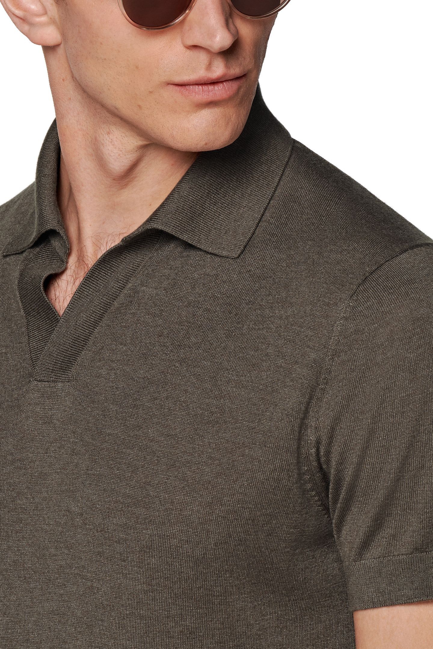 BUTTONLESS POLO LUX TAUPE 7