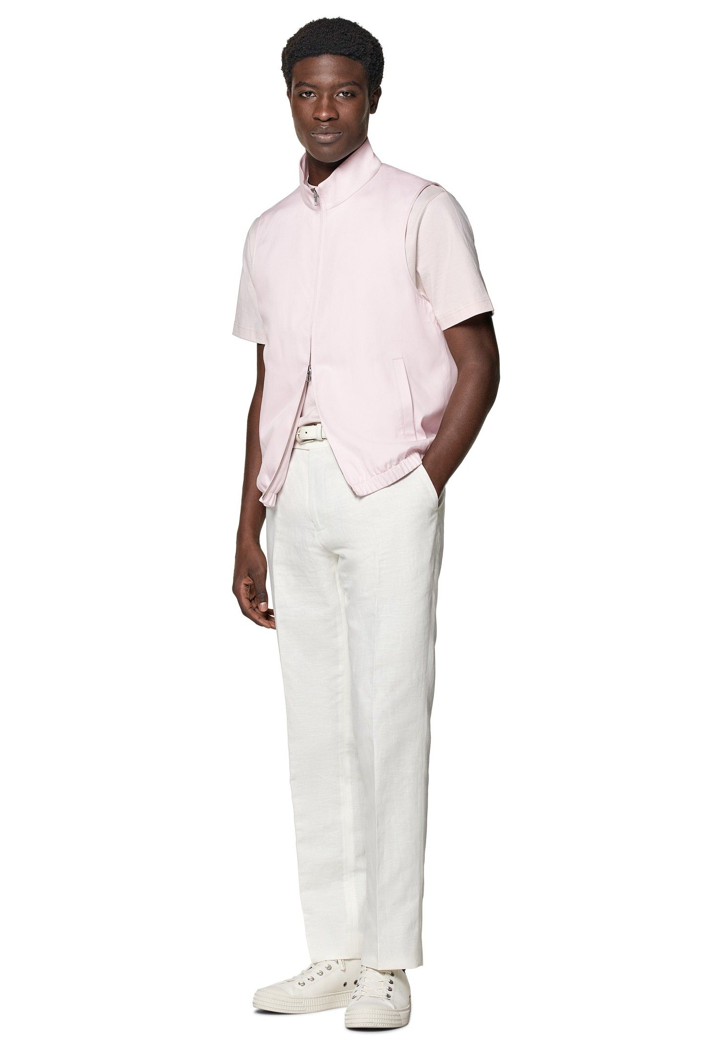 ZIP VEST-LIGHT PINK-PURE SILK LIGHT PINK 2