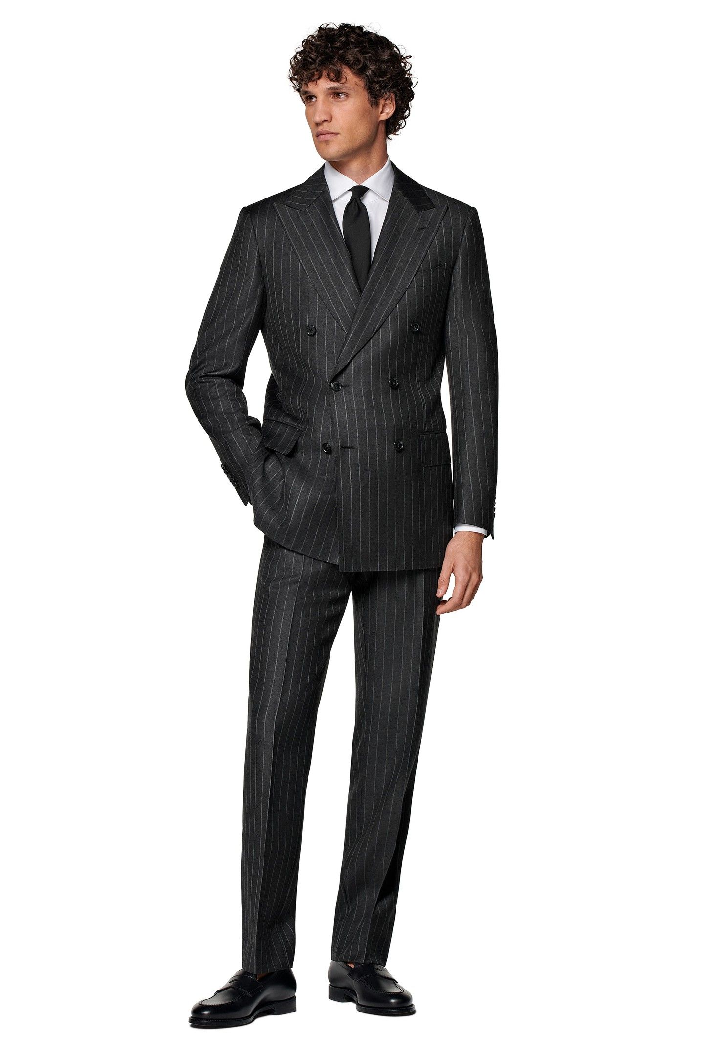 MILANO-DARK GREY-PURE WOOL S130 DARK GREY 1