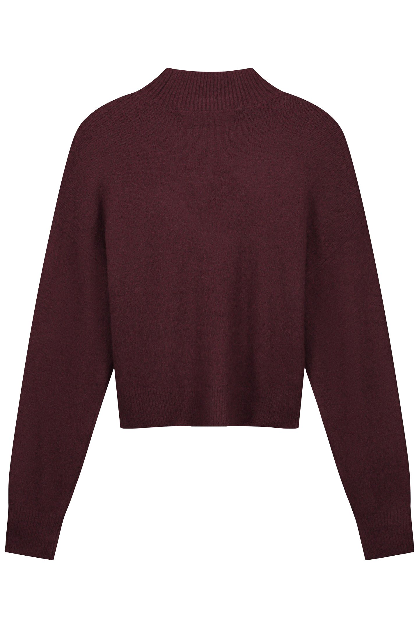 NOUS SOMMES LABELS – ELLA CROPPED MOCKNECK BURGUNDY 2