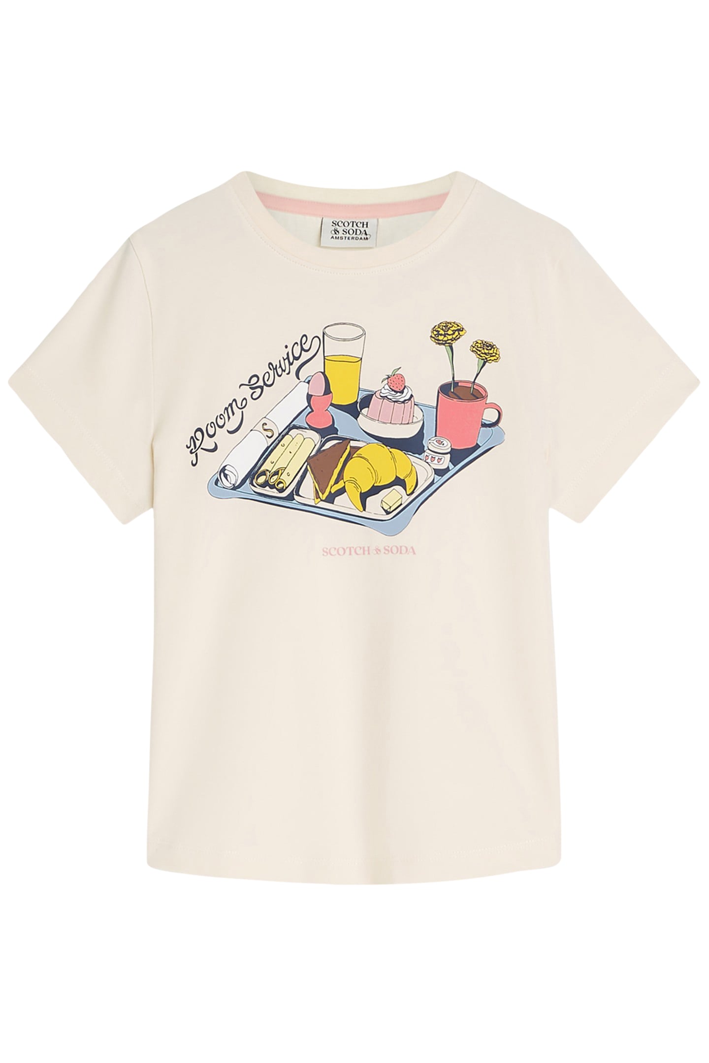 GIRLS BABY SHORT SLEEVE TEE EGGNOG 1
