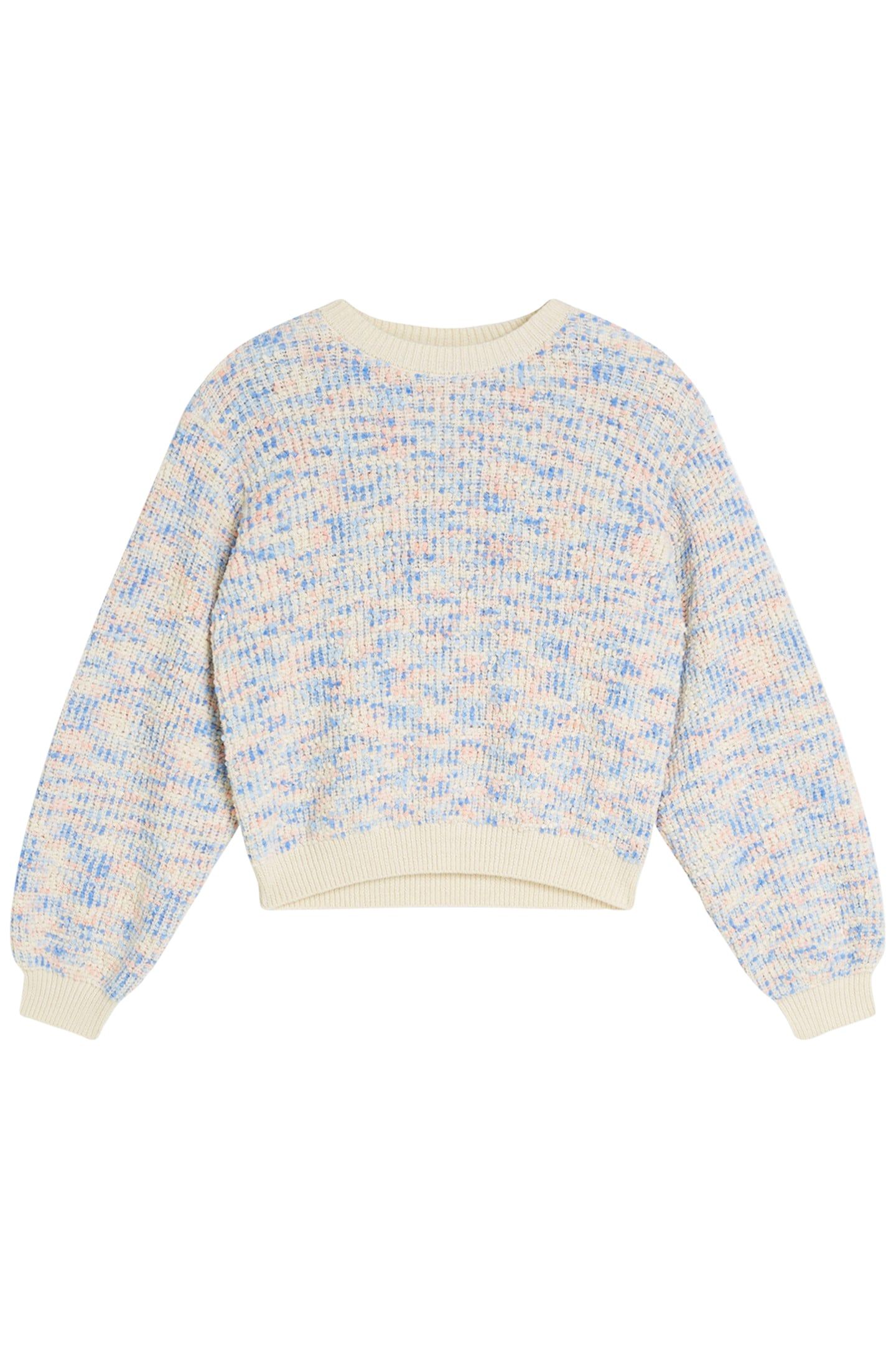 GIRLS POPCORN SWEATER POWDER PINK 1
