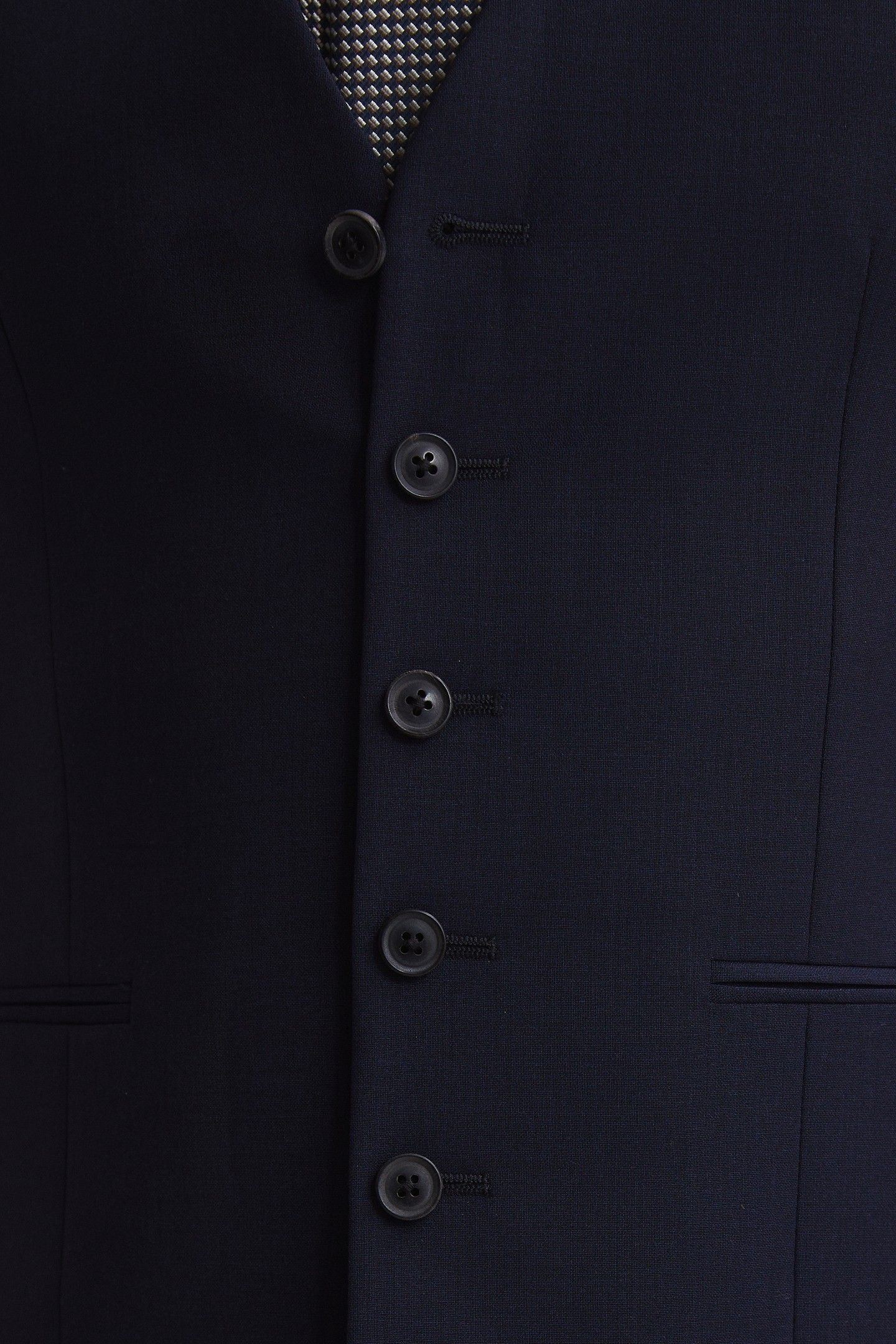 TRAVEL PLAIN WEAVE MODERN WAISTCOAT NAVY 10